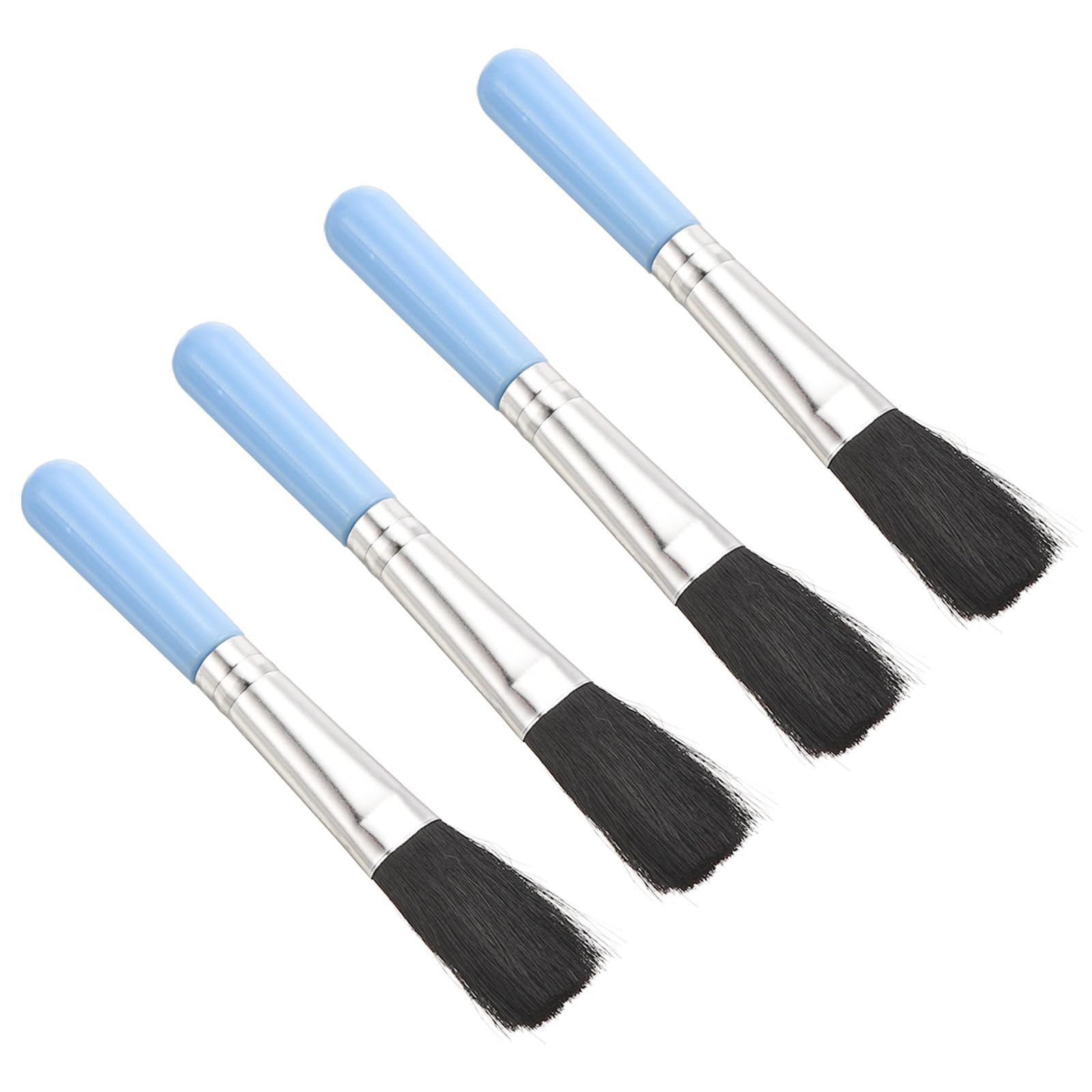 PATIKIL Succulent Cleaning Brush 4Pack 125mm Black Gardening Tools Plant Brush for Garden Blue Handle, 125 mm / 4.92 inch