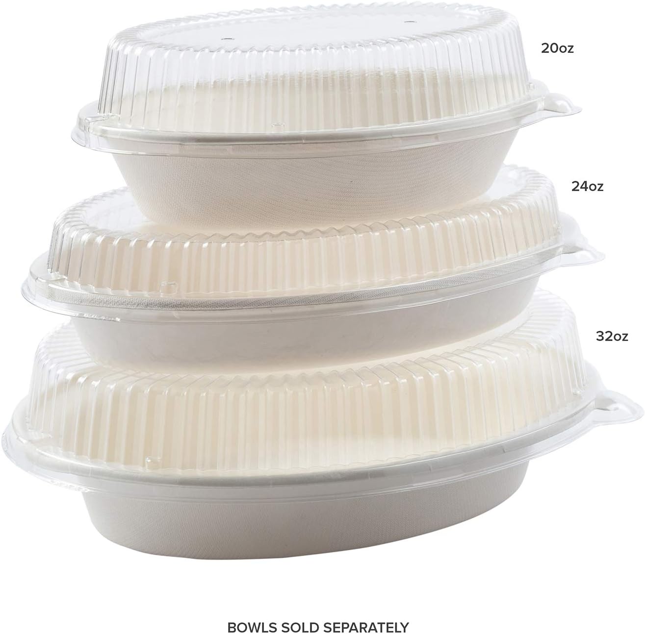 CiboWares Disposable Vented Plastic Lids for 24 Ounce Containers, Case of 250