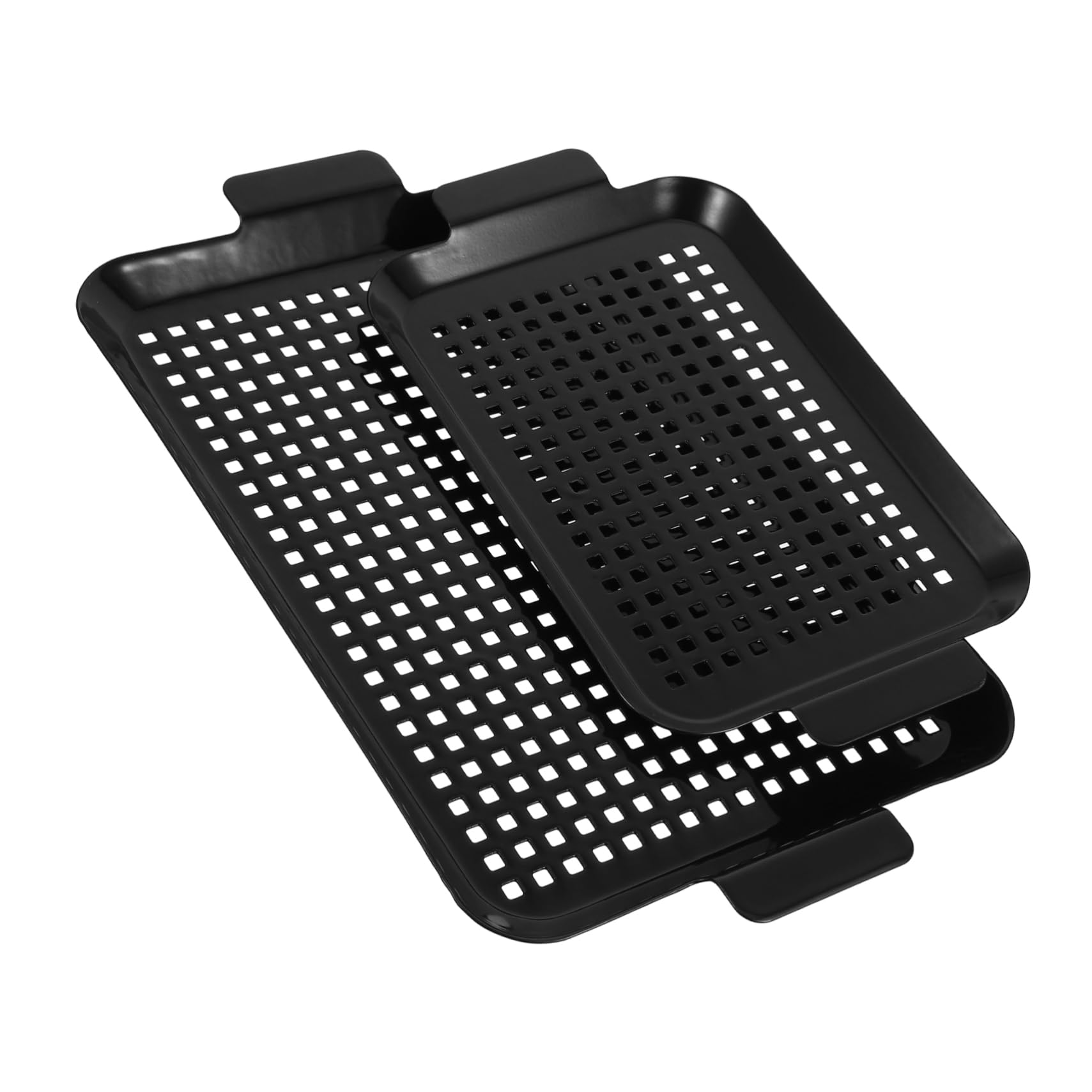 TOYANDONA 2piezas Placas De Parrilla Antiadherentes con Agujeros Rectangulares para Horno para Asar Verduras Pescado Carne y Mariscos Al Aire