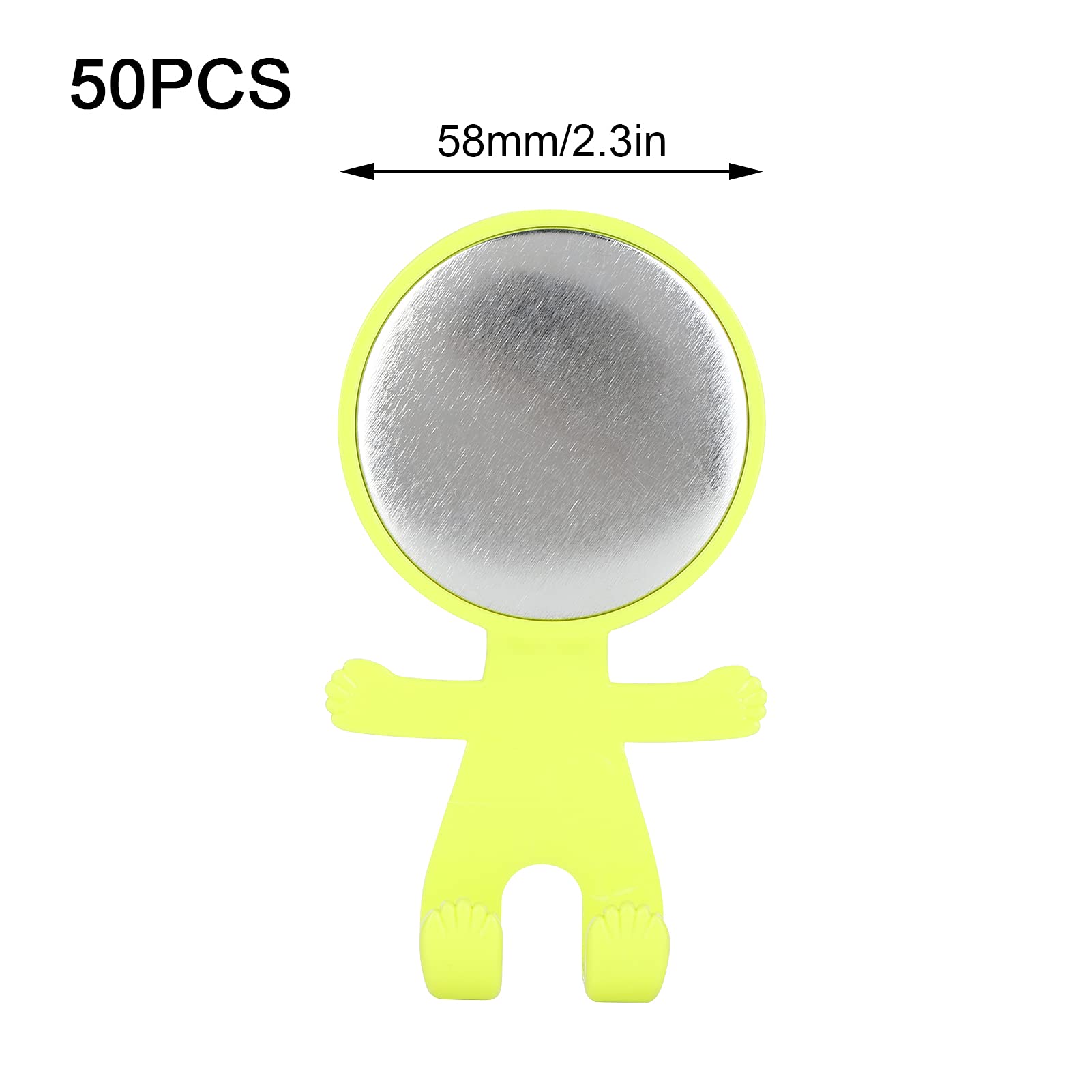 Changor 50 Zestawów Pustych Uchwytów na Identyfikatory, Konfigurowalne Haczyki do Przechowywania Szczoteczek do Zębów w łazience, 58 Mm, Wytrzymałe Tworzywa Sztuczne i Materiały żelazne