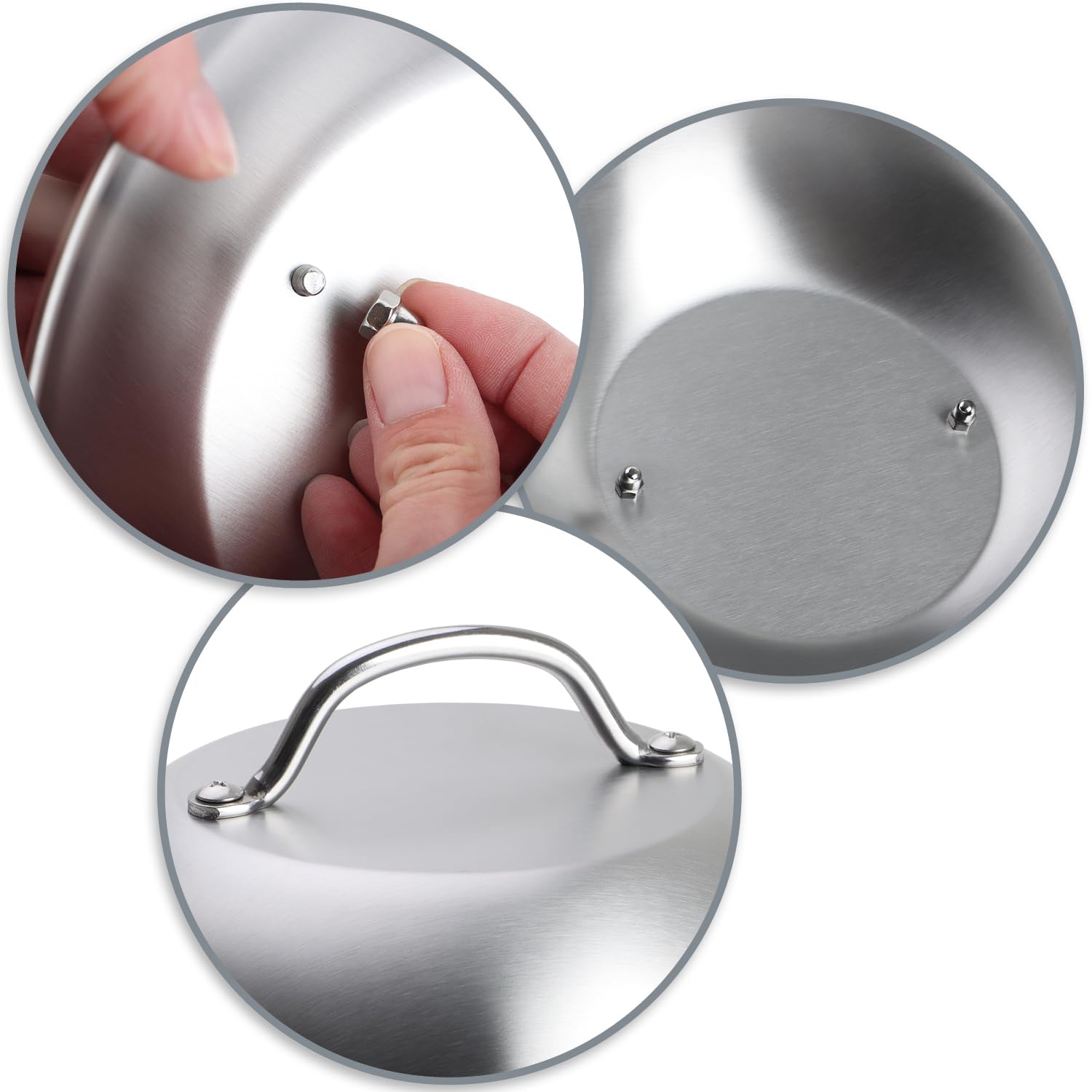 Coprihamburger In Acciaio Inox 304 - Campana Per Sciogliere Formaggio Su Grill E Teppanyaki | 2 Pezzi - Foto 2