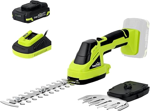 SnapFresh 20V Cordless 2-in-1 Hedge Trimmer & Grass Shears