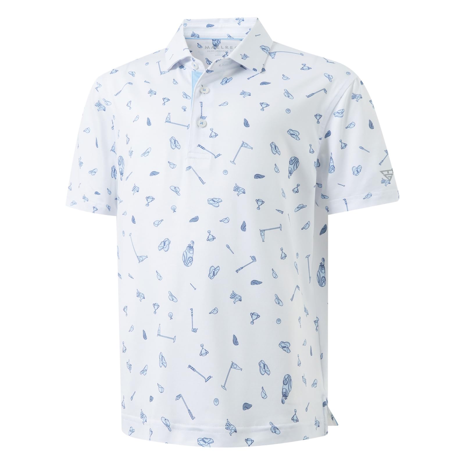 M MAELREG Boys Polo Shirts Funny Print Stretch Lightweight Short Sleeve Casual Collared G…
