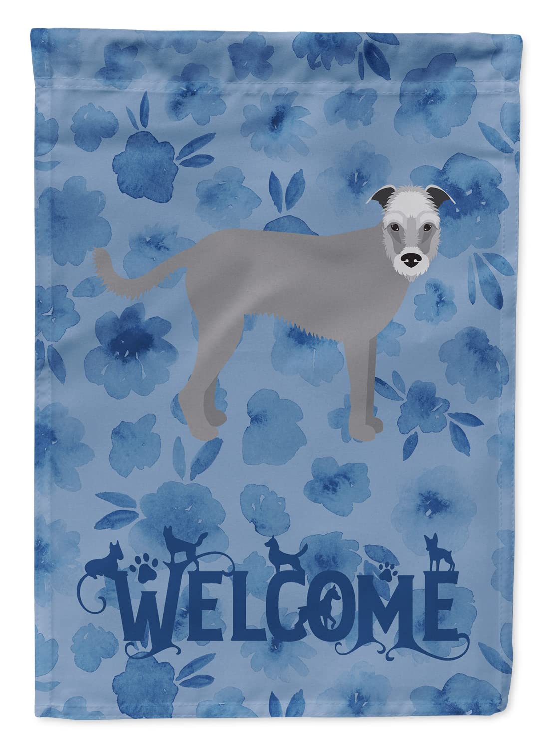 Drapeau Irish Wolfhound grand format multicolore en tissu pour aménagement extérieur
