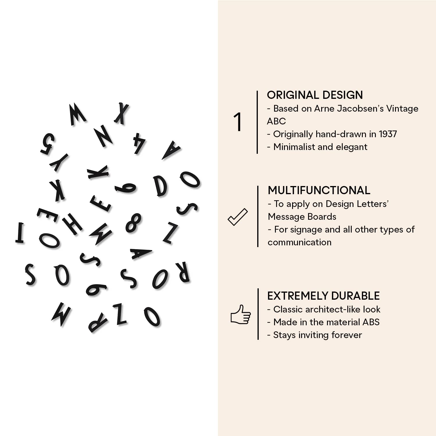 Design Letters Felt Letter Board Letters & Numbers 132 Pcs | Message Board Changeable Letter | Stylish Edged Letter 20mm| Symbols for Letter board | Perfect for Classroom Decor/Announcement Board/Home