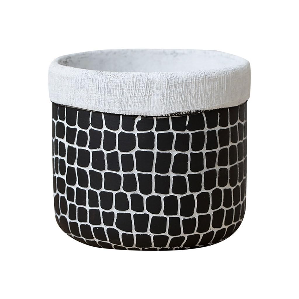 GELASIGE Flower Pots Cement Flowerpot, Nordic Style Simple Flowerpot, Suitable For Balcony, Living Room, Bedroom, Dining Table Outdoor Flower Pots