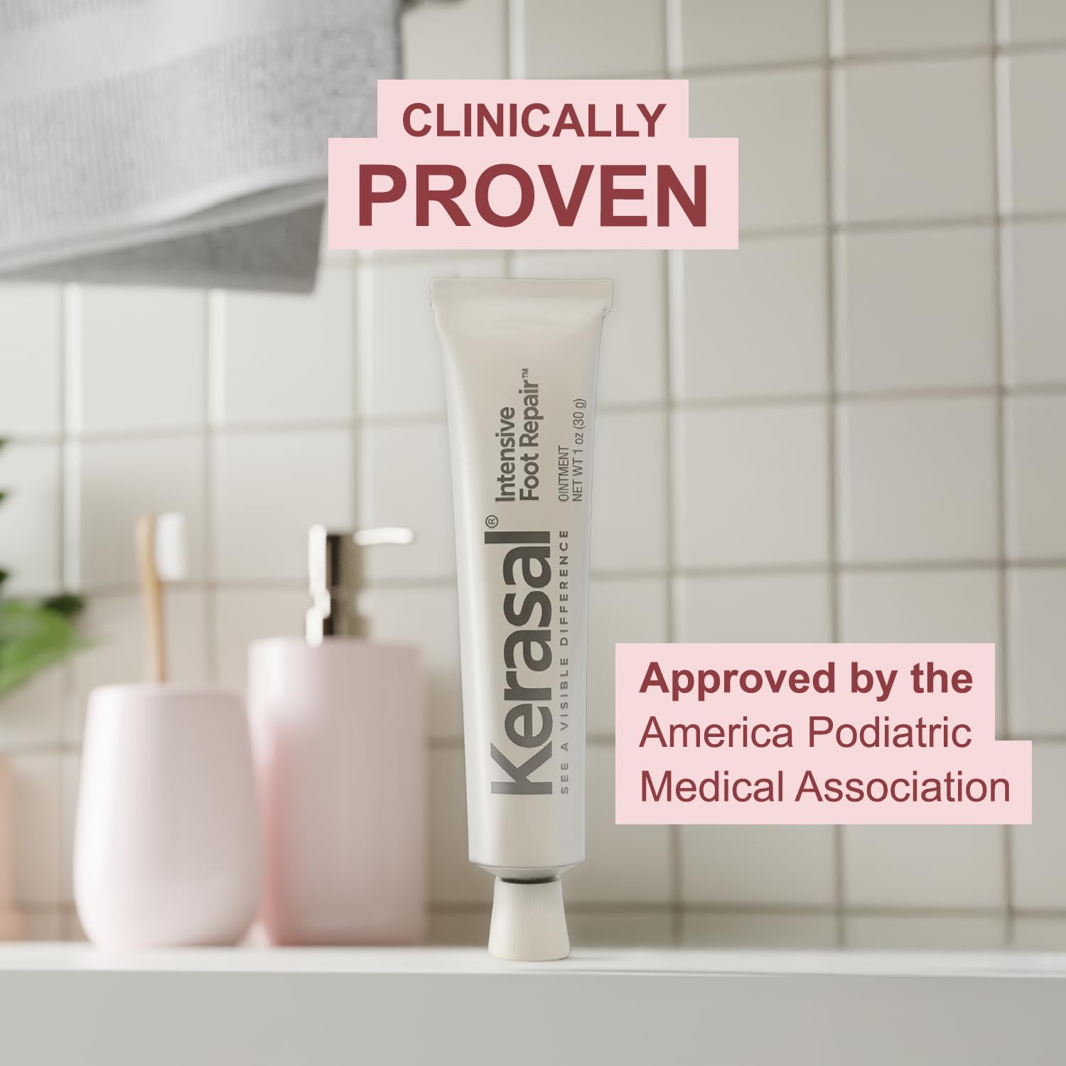 Kerasal 29974 Reparación de pie intensivo Exfoliante Hidratante de pies, 1 oz