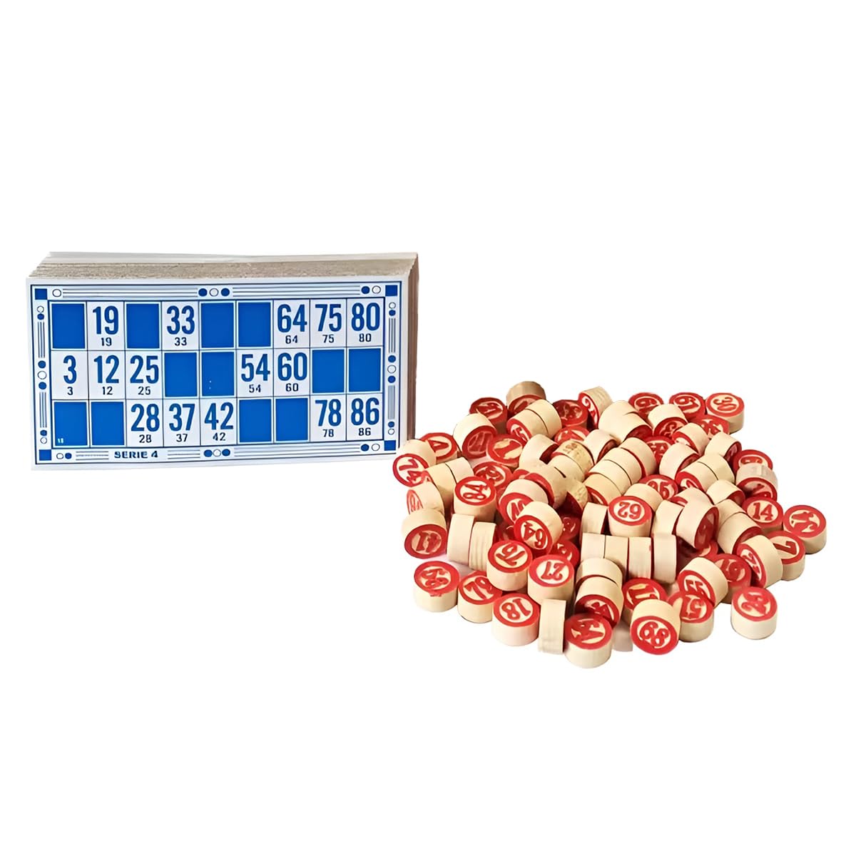 Grupo ShopMix, Jogo De Bingo Pedras Numeradas Madeira 48 Cartelas