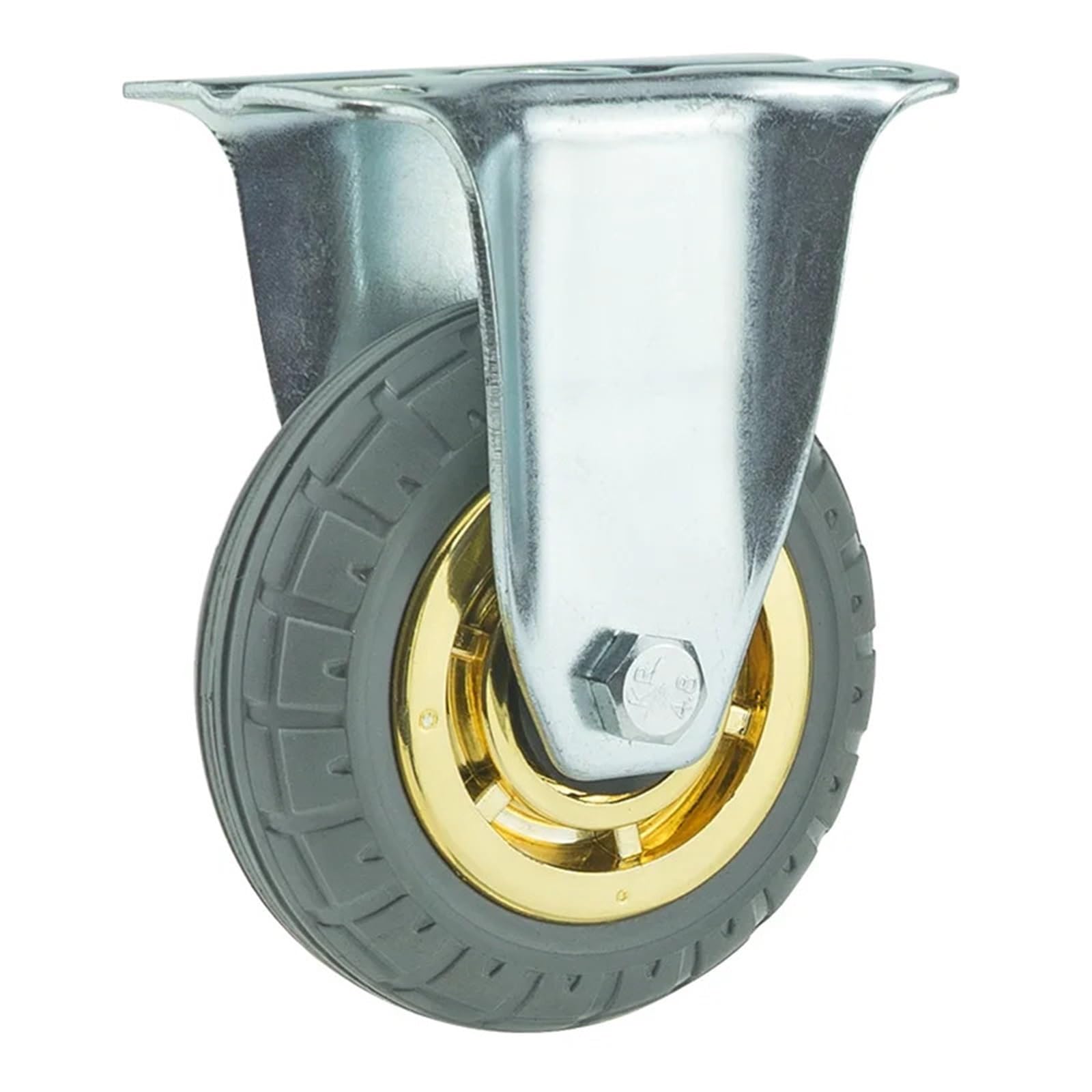 Caster Wheels, Casters Heavy Loads Rubber Swivel for Furniture Wheels Mover Noiseless Shelf Wheelbarrow Cart Hardwares Transporter Tire Trolley(1pc Fixed Wheel,5 Inch)