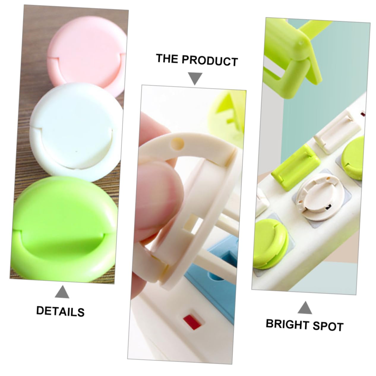 Kisangel Lot de 60 Cache-prises de Sécurité pour Bébés, Couvercle de Protection de Prise en Abs Blanc, pour Prises de Courant Électriques