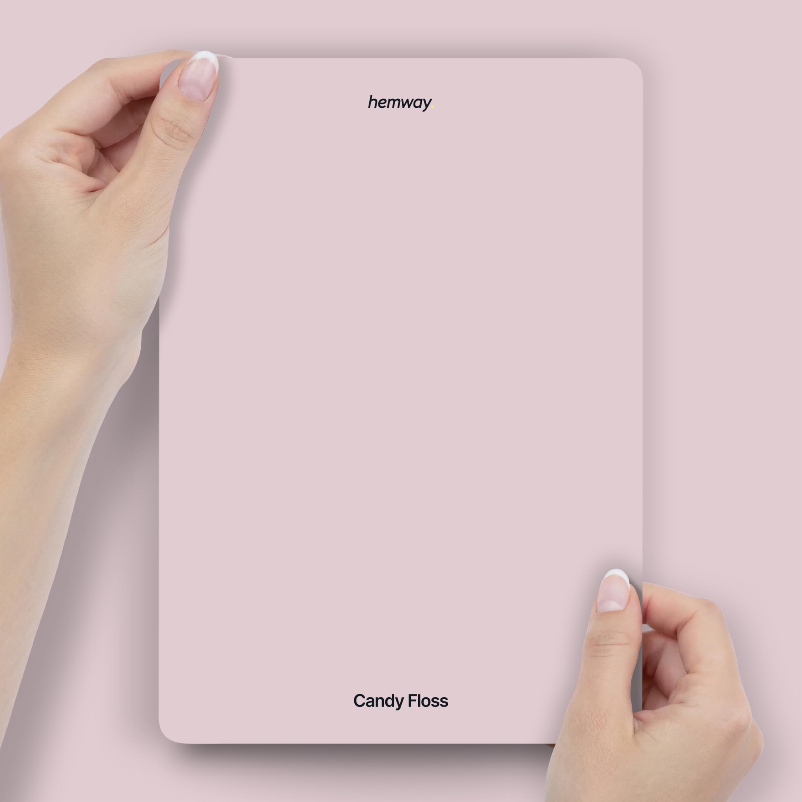 Hemway Candy Floss Pink Peel & Stick Sample Chalk Paint | A5 Accurate Colour Swatch, Mess-Free Alternative to Paint Tester Pots, Easy To Use, Eco-friendly, for Interior Furniture & Walls