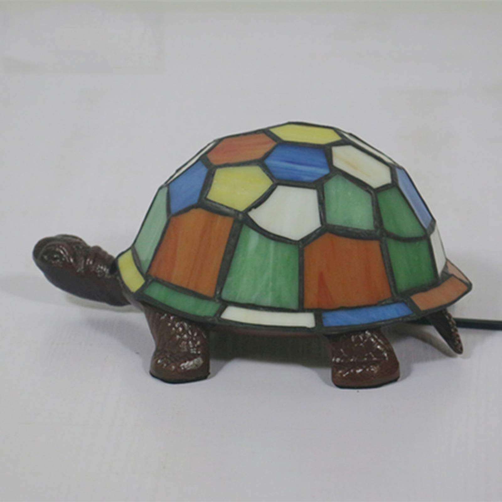 Kreative Bunte Schildkröte Tischlampe Kinderlampe Nachtlicht Tiffany Glas Metall Schreibtischlampe E14 Dekoration Bettleuchte Schildkröte Lampe Für Kinderzimmer Schlafzimmer,Multi Colored