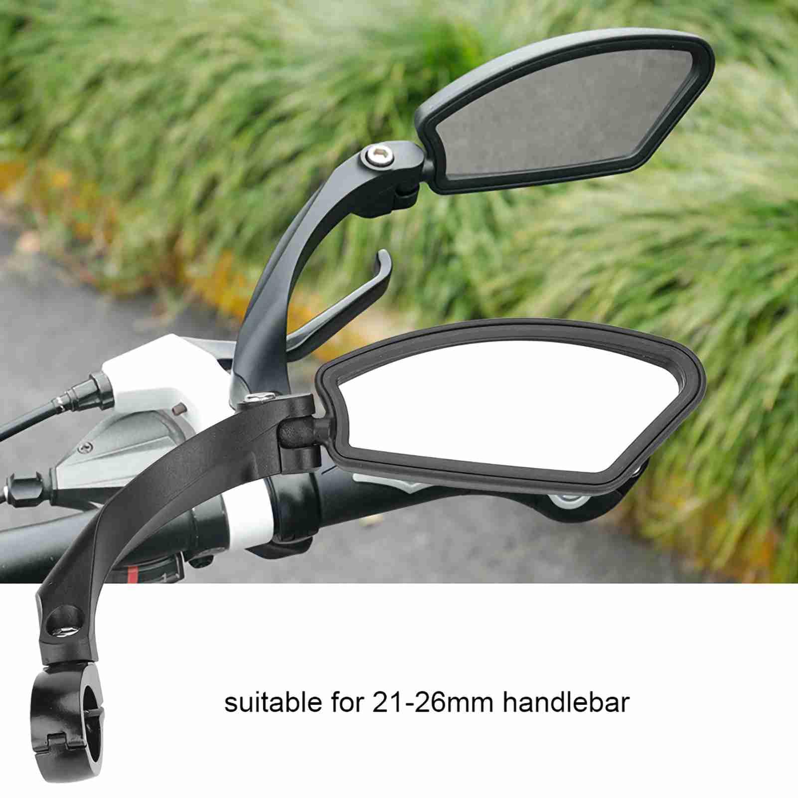 Bicycle Mirrors for Handlebars, Bicycle Rear View Mirror 360 Rotation Handlebar Bike Mirror for 21 to 26mm Handlebar Diameter (Right rearview mirror (HF-MR080R))