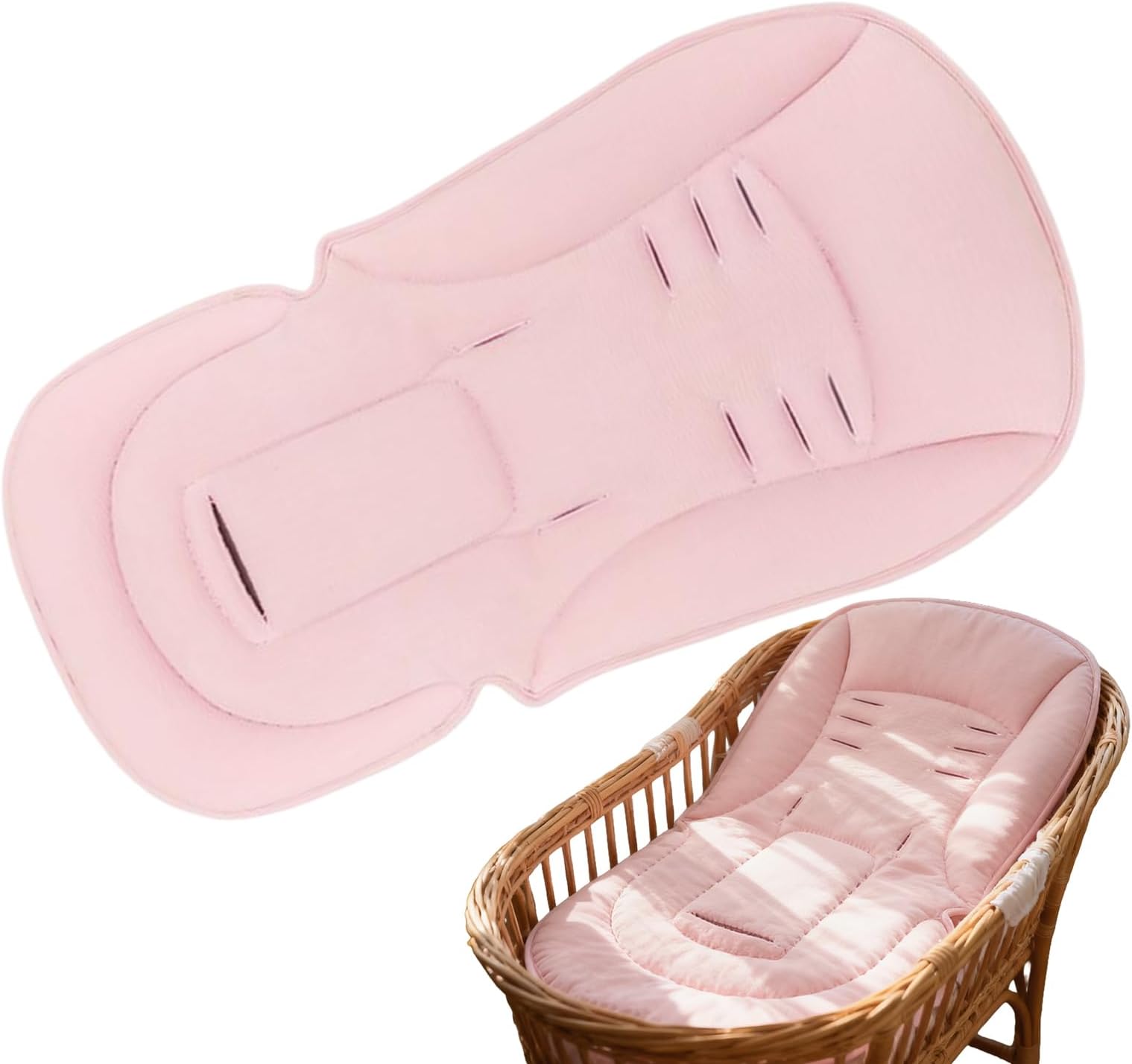 Stroller Padding Cushion - Height Adjustment Soft Swing Pad | Car Seat Liners - for Daily Walks Shopping Park Visits Travel Outdoor Beach Picnics Camping High Chairs Cradles Swings