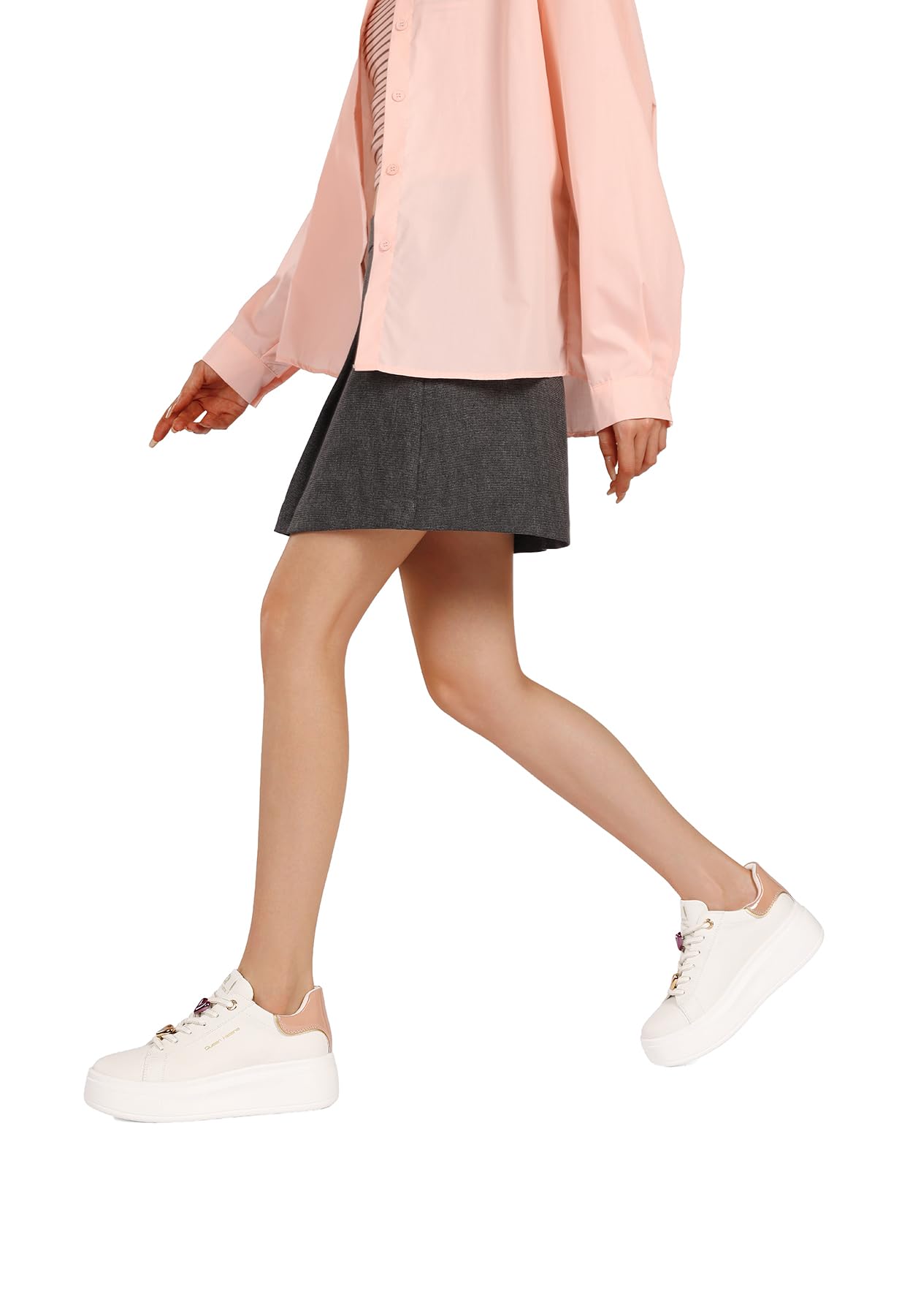 QUEEN HELENA Sneakers Alte Platform Donna X34-14