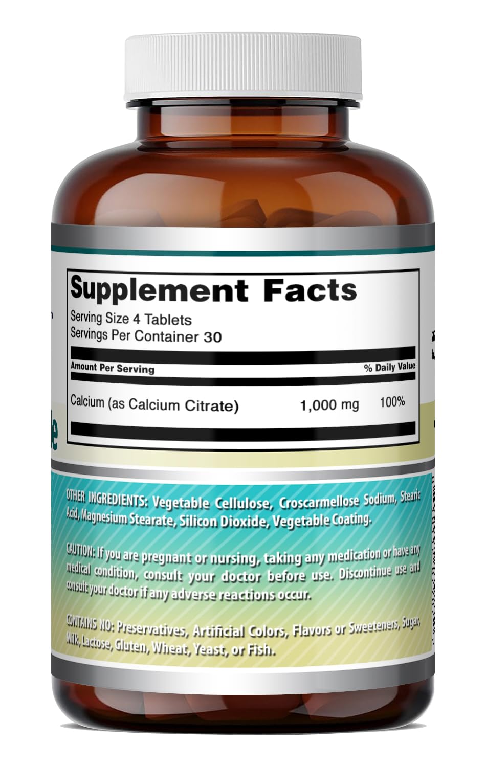 Amazing Formulas Calcium Citrate Supplement | 1000 Mg | Tablets | Gluten Free | Made in USA (1 Pack, 120 Count) — Amazon image 3