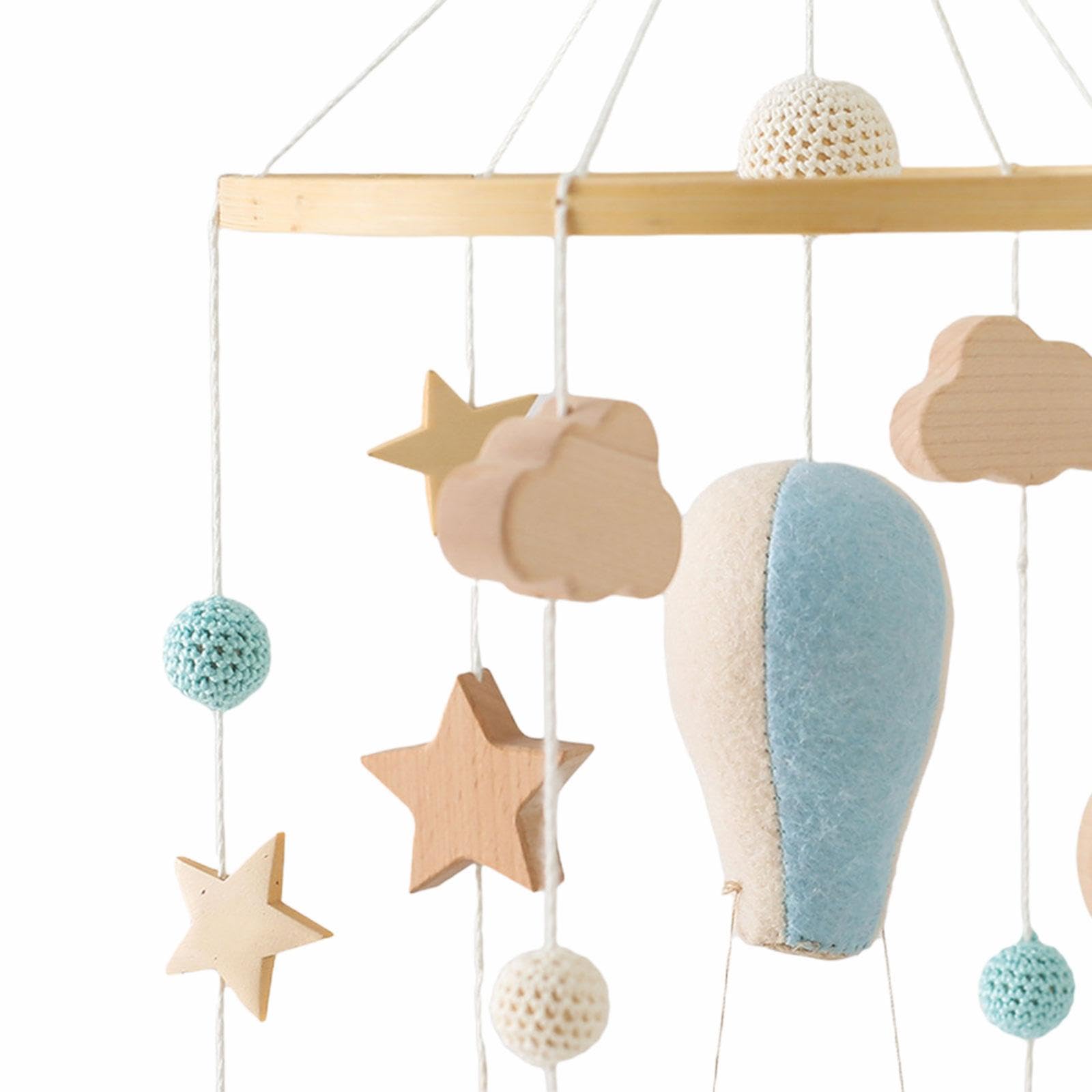 Babybett Mobile, Kinderzimmer Mobile, Glöckchen Ornament, Frühförderung, Filzkugel Hängedekoration für Säuglinge Und Neugeborene (0 6 Monate), Stil d