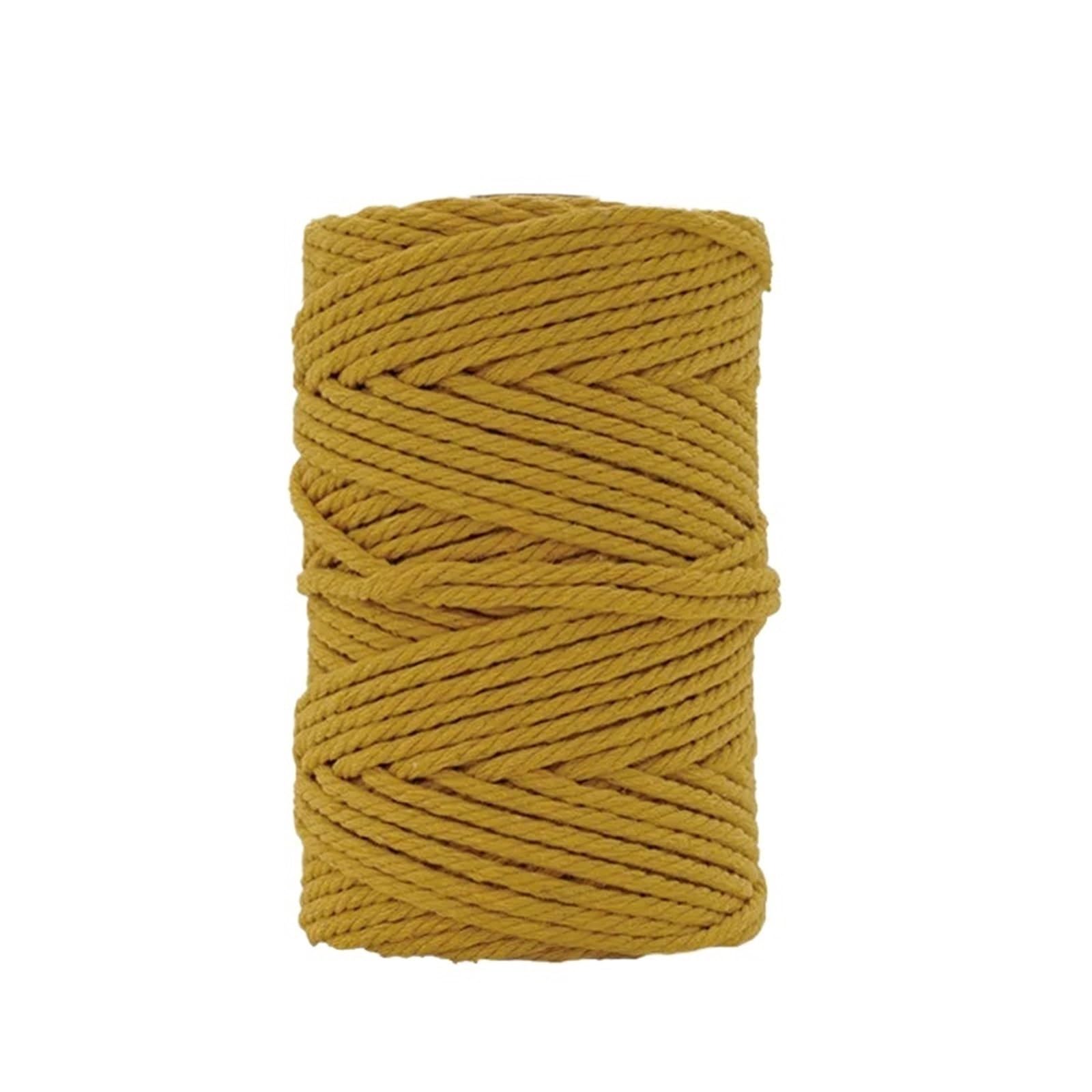 Cotton Macrame Cord 3.0mm Natural & Colorful Core-Spun Cotton Rope 50 Yards Macrame Jewelry Making Craft DIY(Color11)