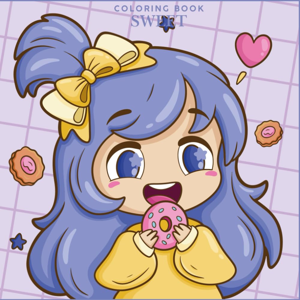 sweet coloring book: cute desserts and fun treats for kids