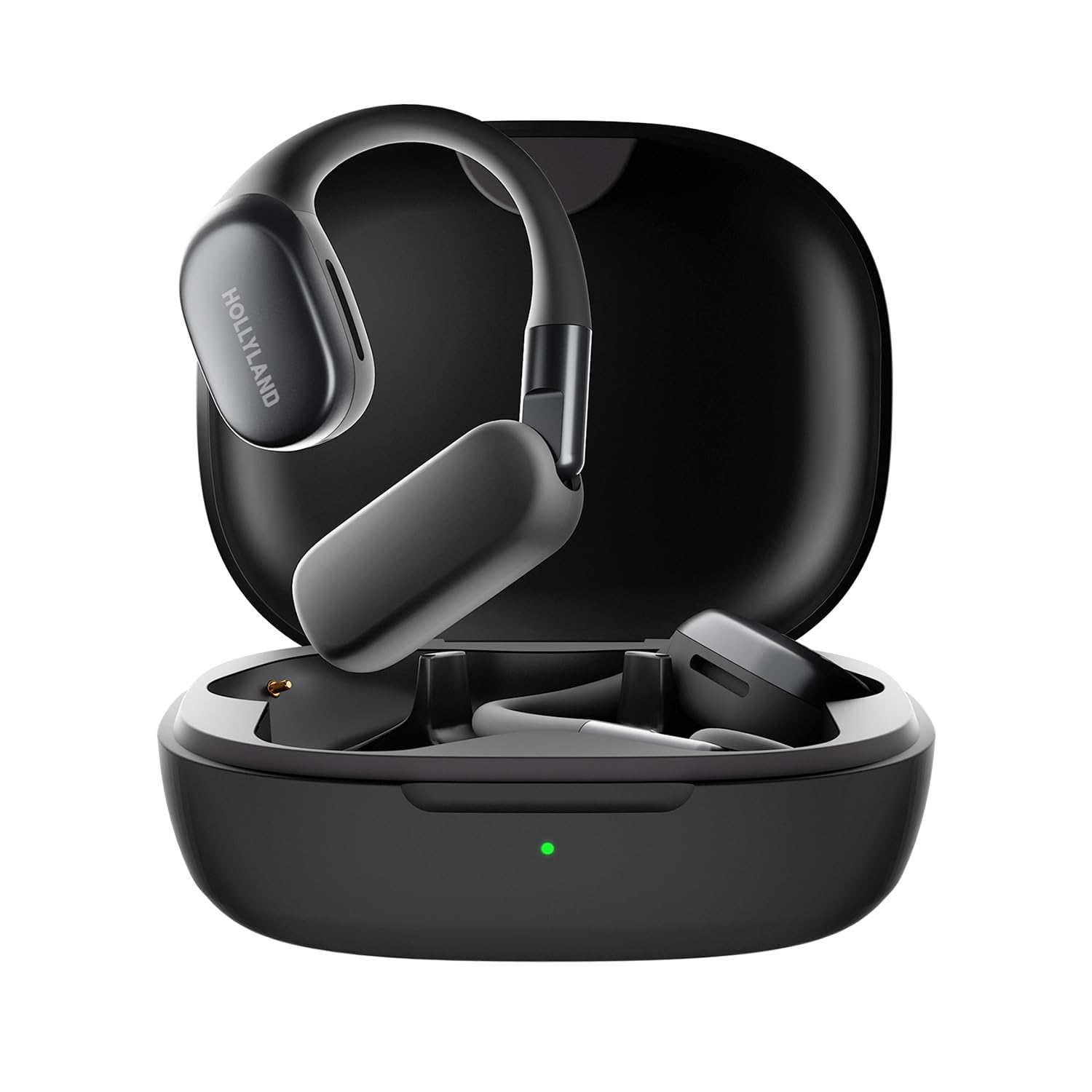 Hollyland Lark MAX 2 OWS Monitor Earphones, Open-Ear Wireless Headphones with 2.4GHz Monitoring & Bluetooth Dual Mode, Ultra-Low Latency for Recording