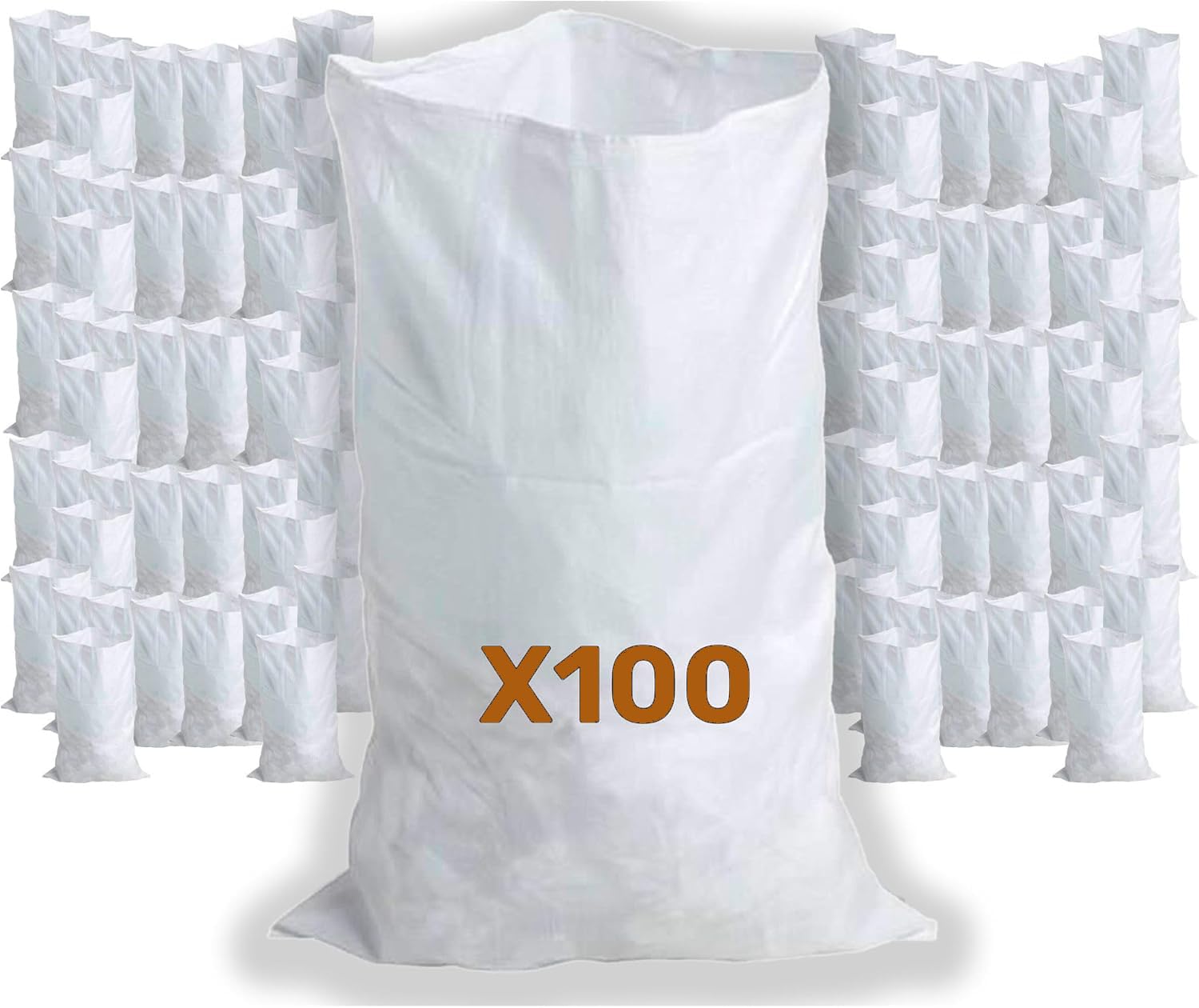 Bolsas para escombros, Sacos de escombros tejidos, ultra resistentes, 56 x 96 cm cada unidad, vendidas por 100 unidades