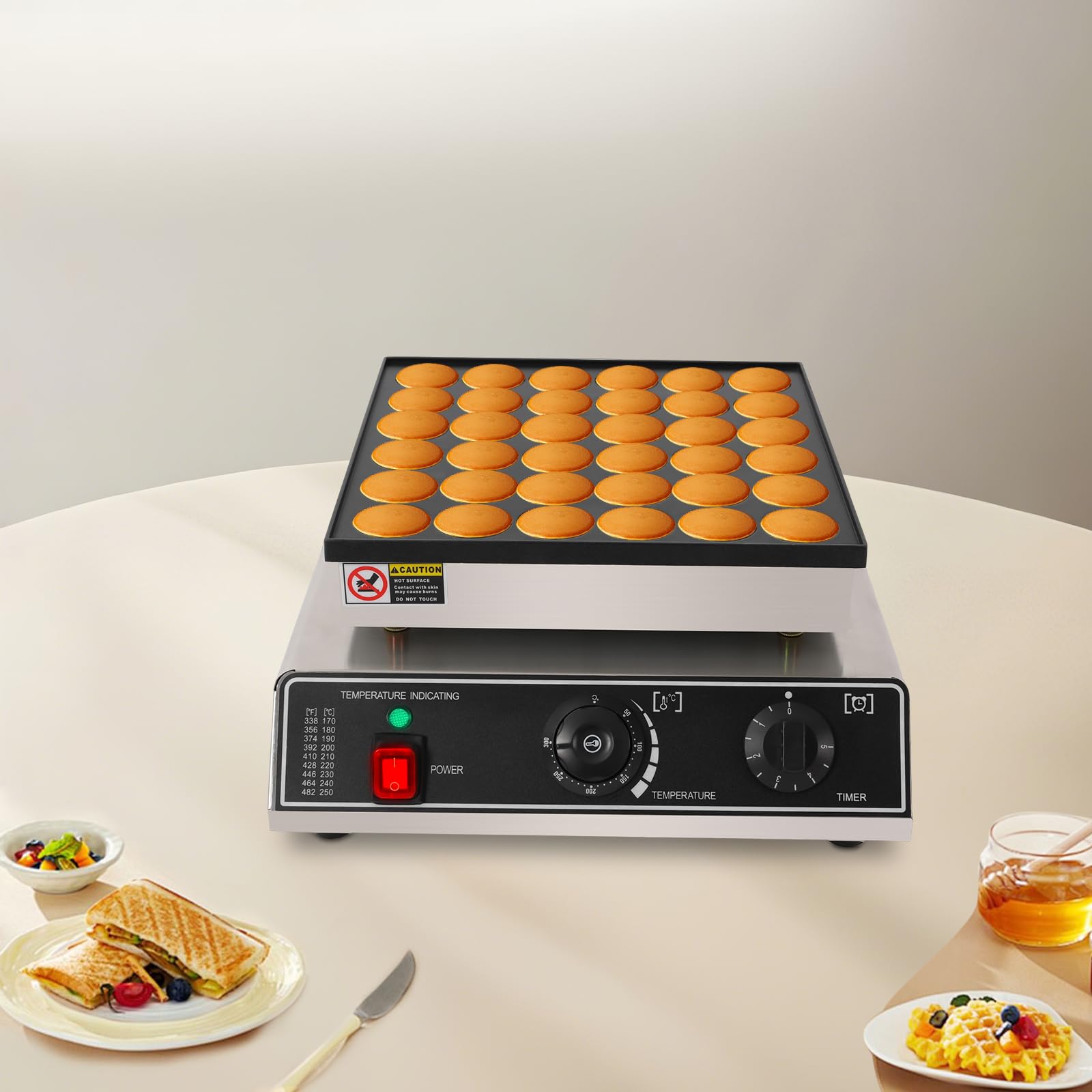 Elektryczna maszyna do pieczenia muffinek, 36 otworów, 950 W, profesjonalna maszyna do pieczenia muffinek, ze stali nierdzewnej, do piekarni, kawiarni, gospodarstw domowych