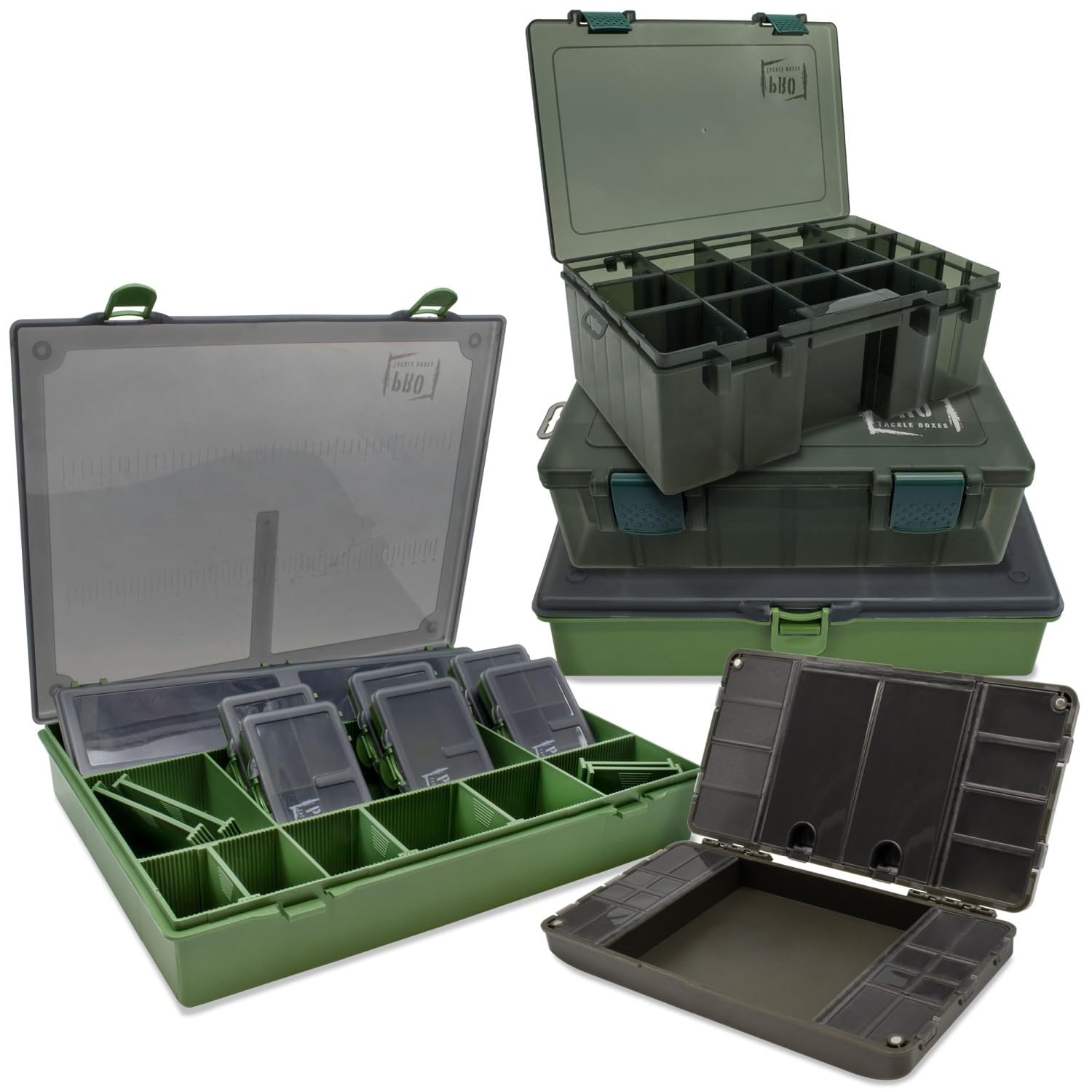 Pro Tackle Karpfen Systemboxen Set, 11-teilig
