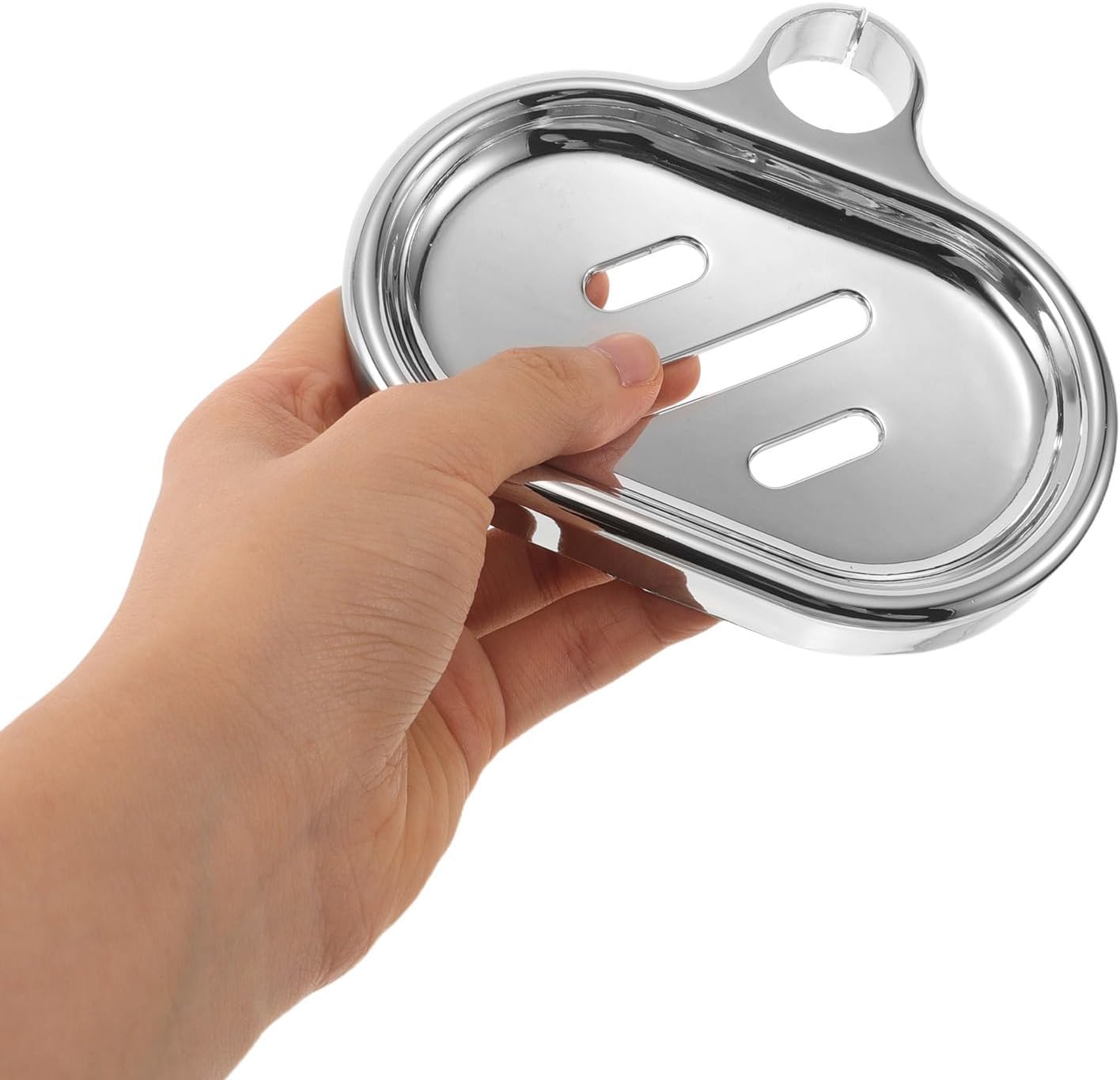 Shower Rod Soap Dish Holder, ABS Clip Round Square Rods image 4