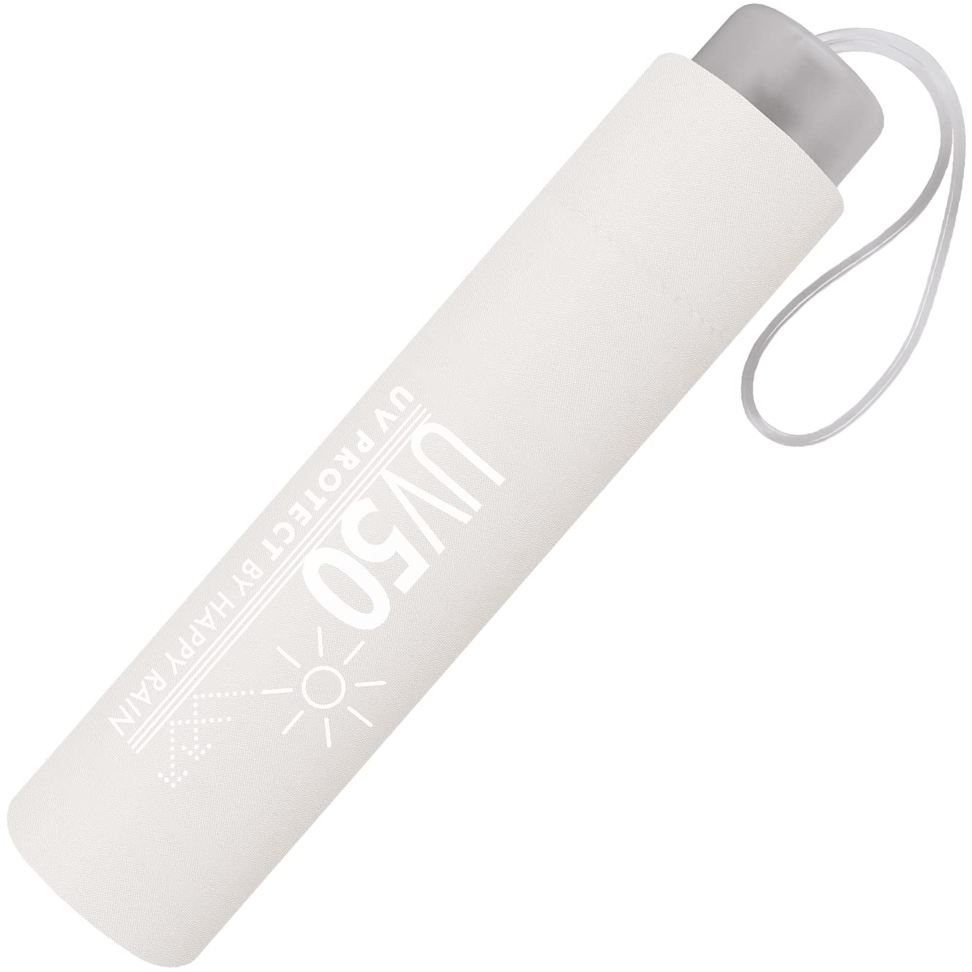 Happy Rain Paraguas de bolsillo UV50 UV Protect Super Mini, gris, 95 cm