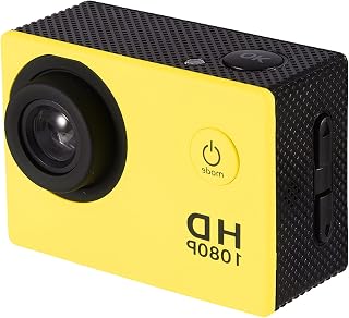 câmera de ação dv, 7 cores abs 32gb máximo mini filmadora com mini câmera de esportes dv para filme esportes aquáticos fascinantes para vida recorde (amarelo)