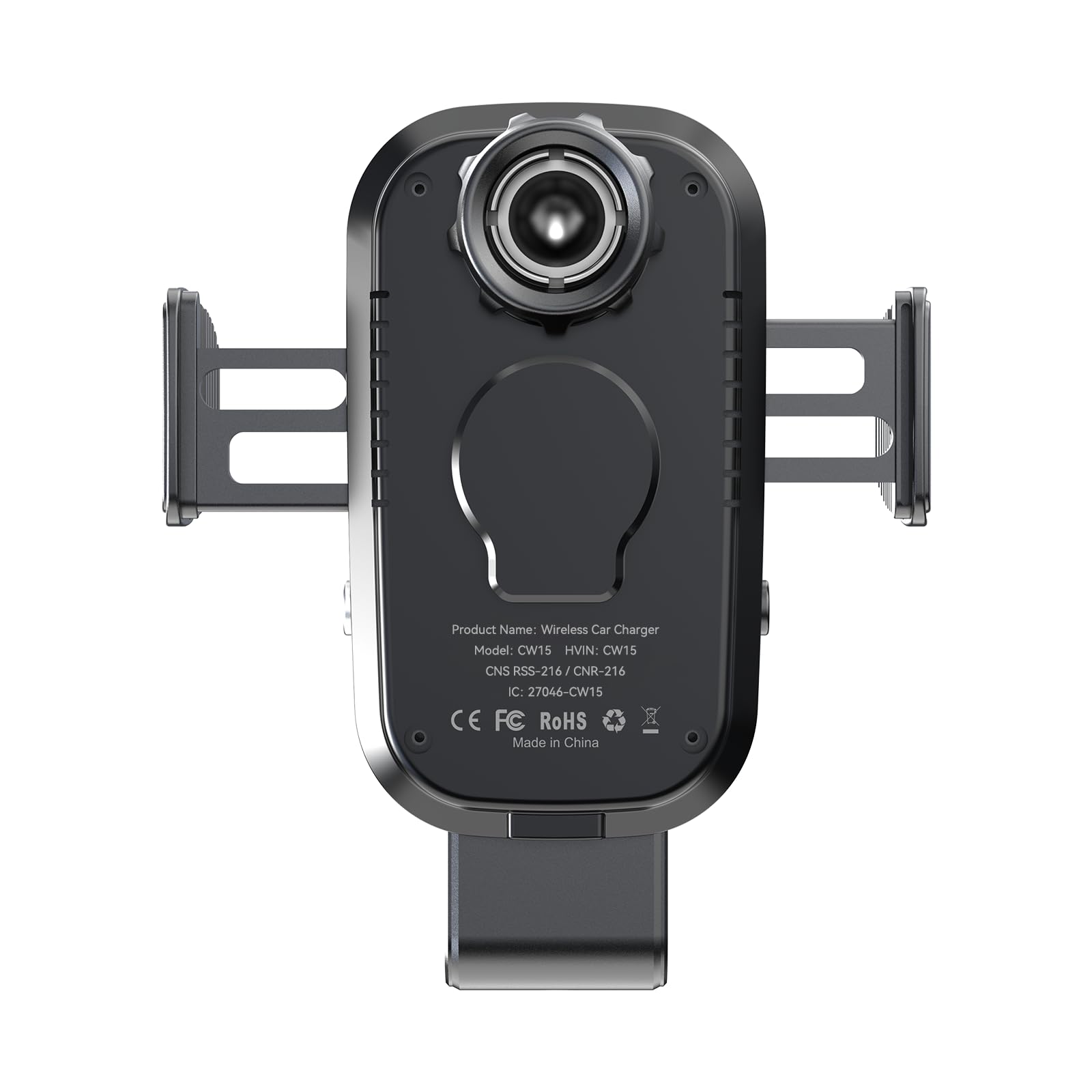 Auckly Qi 15W Caricatore Wireless Auto,Auto-Bloccaggio Supporto Telefono Auto, Ricarica Wireless Auto per iPhone 13/14/12 Pro Max Mini Plus 11/Pro/Xs,Supporto Smartphone per Galaxy S22/S20/S9 e Altri