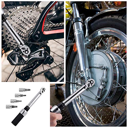 Bike Torque Wrench Set - 2 to 20 Nm – 1/4 Inch Driver Pro MTB Bicycle Maintenance Torque Wrench Kit Tool for Road Mountain Bikes Motorcycle Multitool