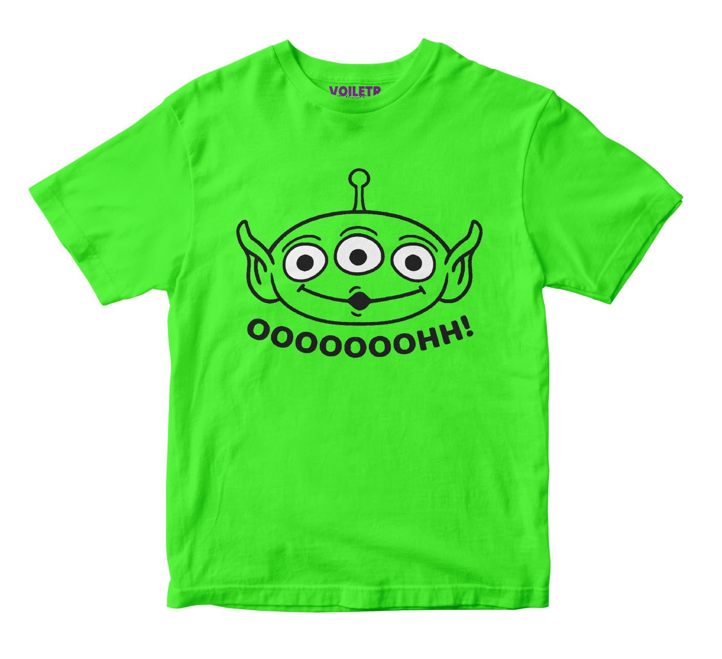 VoiletRBoys and Girls Toy Story Alien Neon Green Tshirt 2 Years to 12 Year