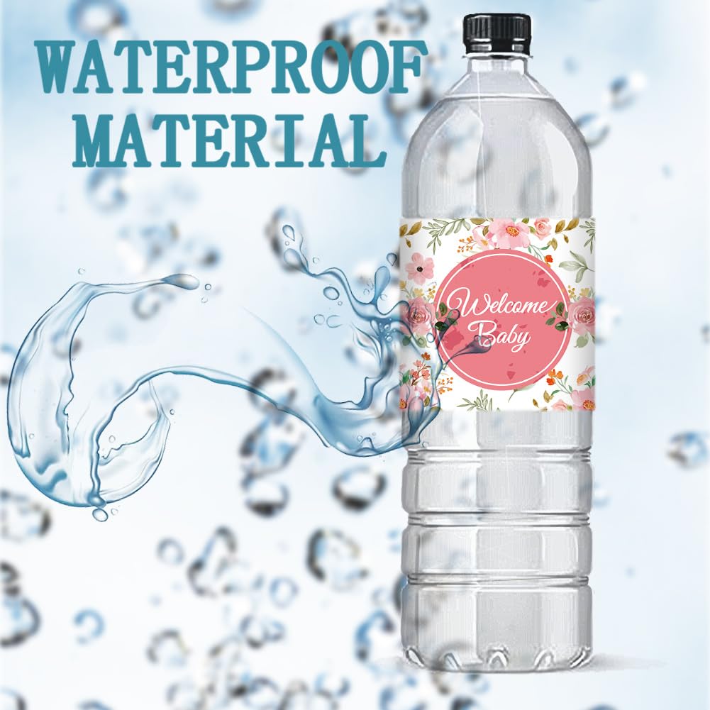 PandaHall 30pz Adesivi per Bottiglie con Fiori Etichette Personalizzate per Bottiglie D'Acqua Involucri Impermeabili per Bottiglie di Vino Etichette Autoadesive per Copertura di Champagne