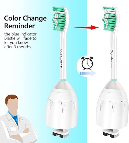 Miniatura 11 de Toptheway Cabezales de cepillo de repuesto compatibles con mangos de cepillo de dientes atornillables Sonicare E-Series Essence Xtreme Elite Advance