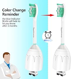 Toptheway Replacement Brush Heads Compatible with Sonicare E-Series Essence Xtreme Elite Advance and CleanCare Screw-On Toothbrush Handles 7022/66, 3 Pack