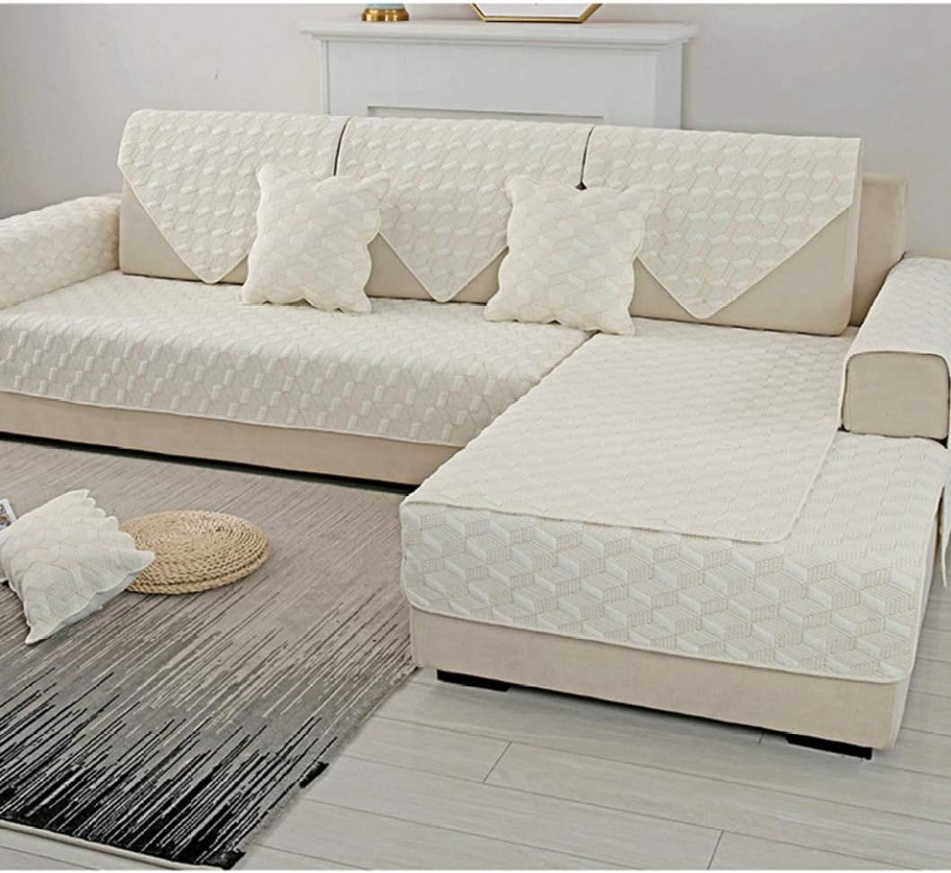 クッションカバー 45×45cm 通販 おしゃれ 洗える シンプル ナチュラル 無地 正方形 角型 座布団カバー ソファ ベッド リビング 模様替え  ブルー ネイビー グリーン ベージュ グレー オレンジ - 【BACKYARD FAMILY】- プレゼント＆ギフトのギフトモール ソファカバー 無地 45*45B 綿 オールシーズン 洗えるソファカバー キルティング 四季通用 カラー かわいい エレガント シン