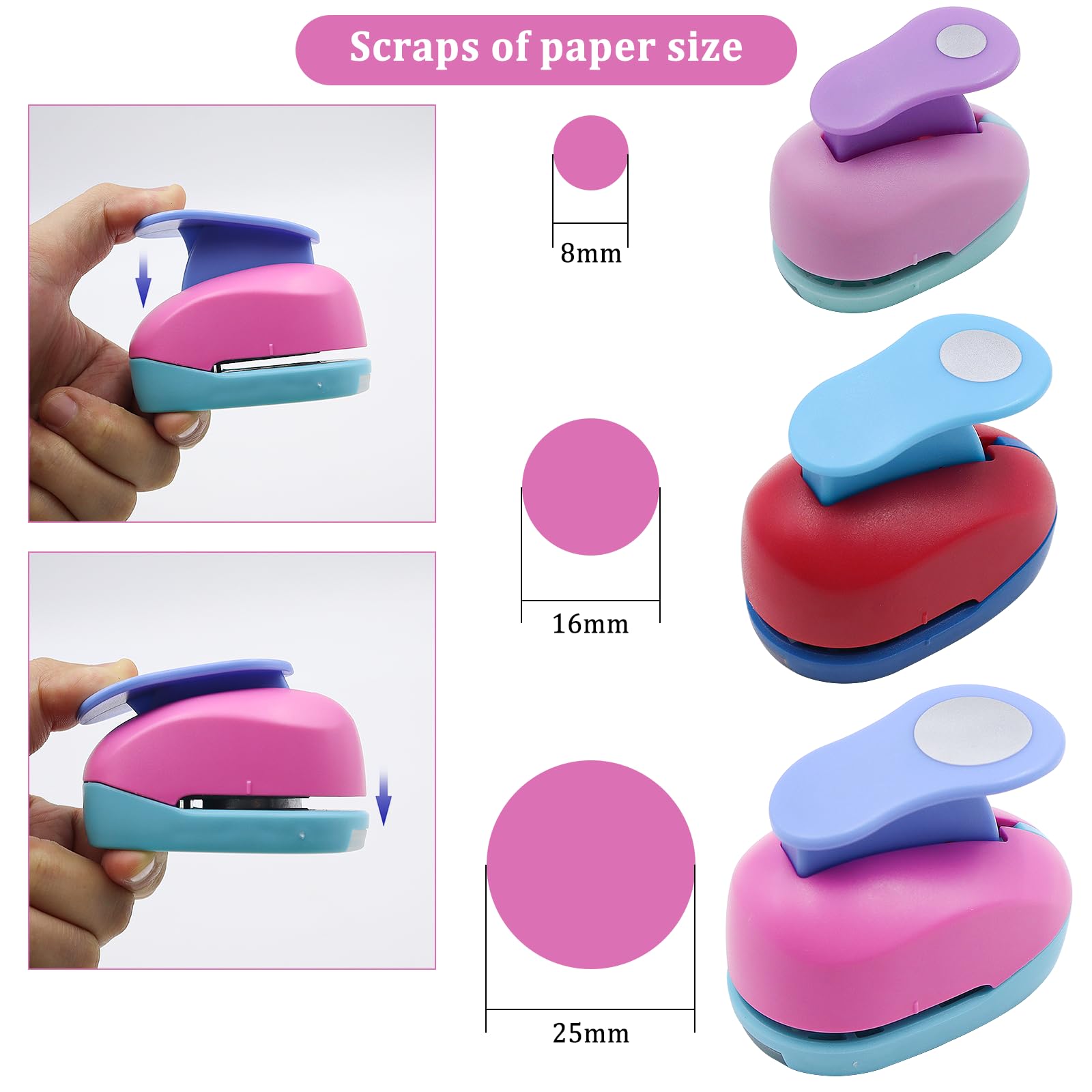 FANXIYA Papierstanzer Set 3-tlg. - Motivlocher Für Bastelprojekte