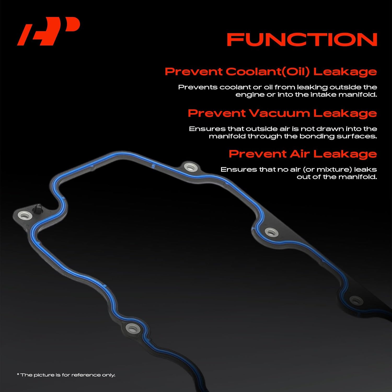 A-Premium Lower and Upper Engine Intake Manifold Gasket Set Compatible with Mercury Marauder 2003-2004 4.6L, with Silicone Beading