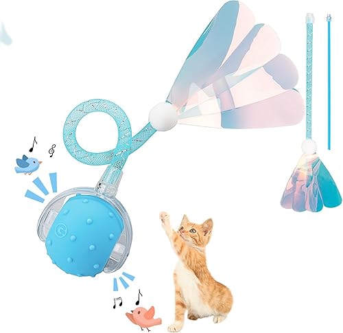 Miniatura 12 de Combo de bolas de juguete interactivas rojas y verdes para gatos – Juguetes automáticos para gatos en movimiento ágil con 4 accesorios de cola