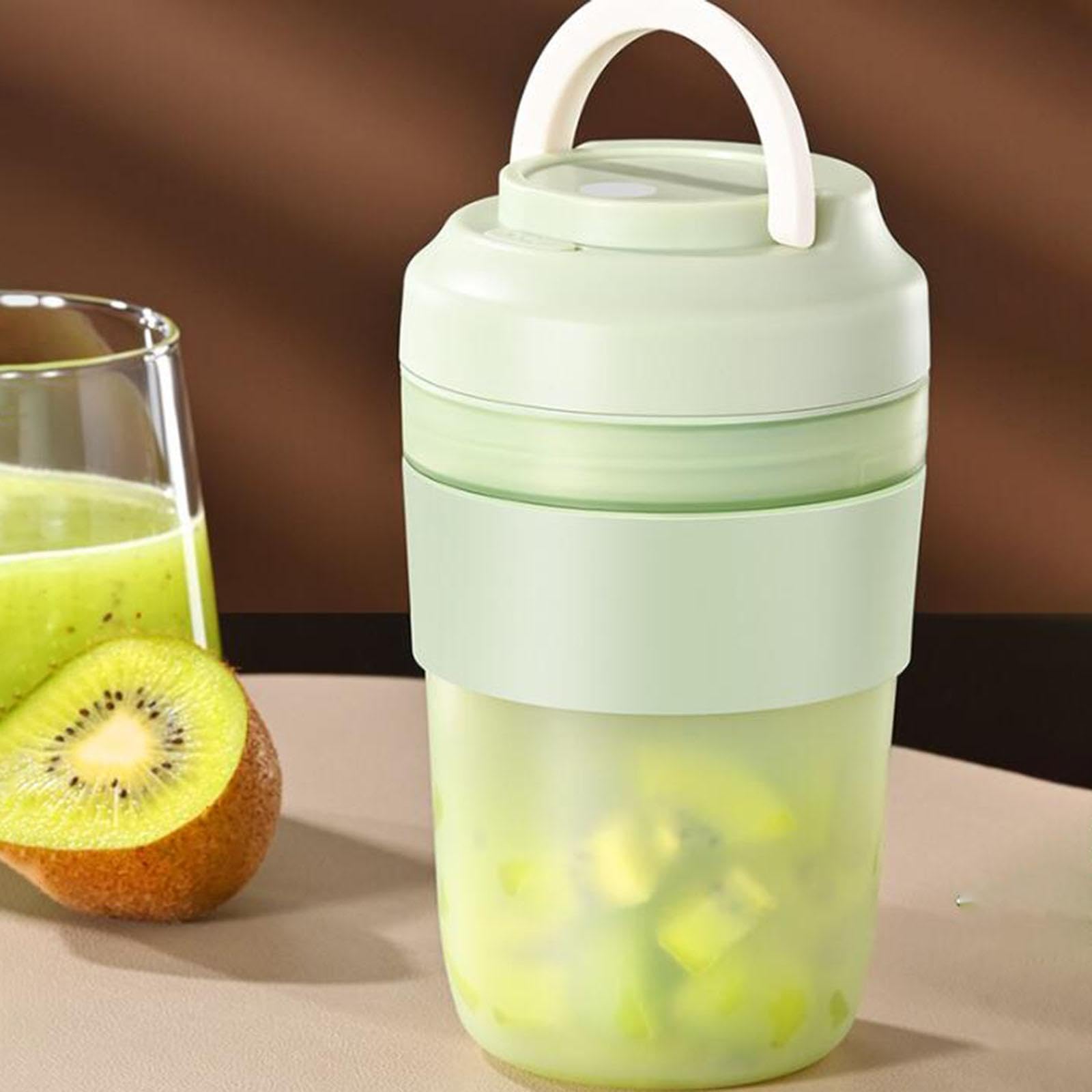 Portable Blender USB 400ml Multifunctional Blender for Office Picnic Kitchen Green-image-47