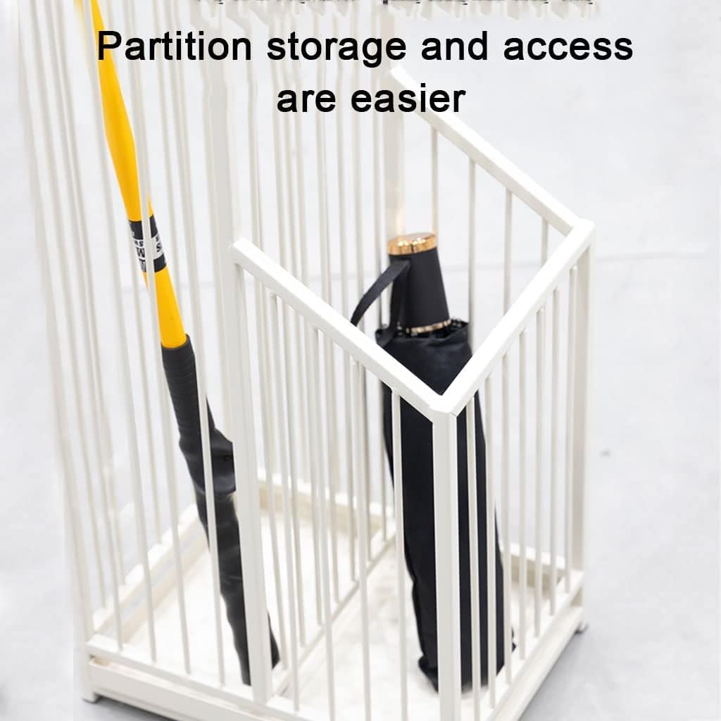 Umbrella Stand- Metal Umbrella Holder- Entryway- Decorative Metal Freestanding Rack Organizer- Cane Walking Stick Holder for Indoor Entrance