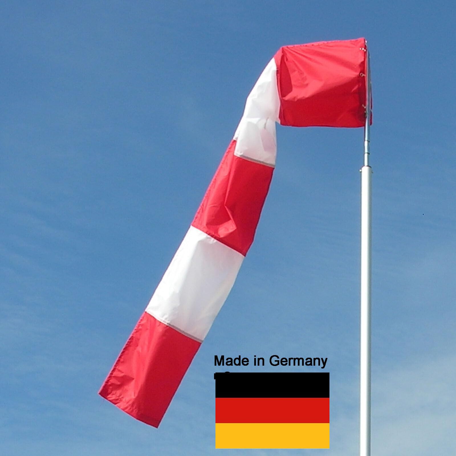 rot-weiß 30 cm Durchmesser, 180 cm la