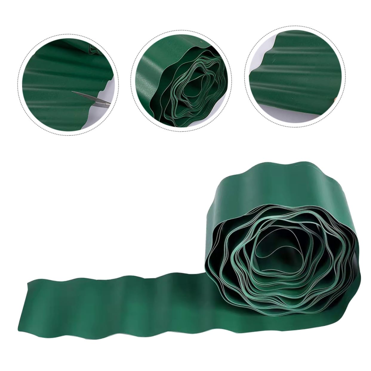 BESTonZON Recinzione da Ondulata in Plastica Bordura per Aiuole e Flessibile e Riutilizzabile per Decorazioni Esterni Partizione Cortile Naturale e Resistente
