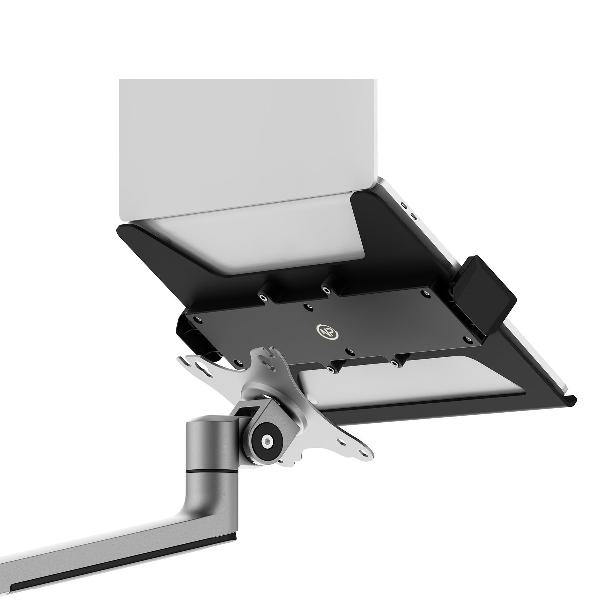 NPO STDNBH6 VESA Uyumlu Laptop Tutucu Tepsi, 10"-17" Notebook Standı, Monitör Kolu Aparatı, Ayarlanabilir Klipsli Raf (Siyah)
