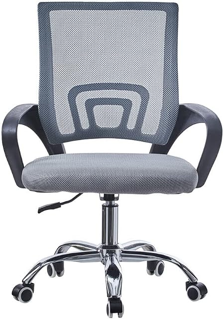 Jamiah Ergonomic Office Chair Adjustable Height Desk Chair Computer Swivel Chair Fabric Mesh Chair for Home Conference Office Furniture (Classic, Gray)