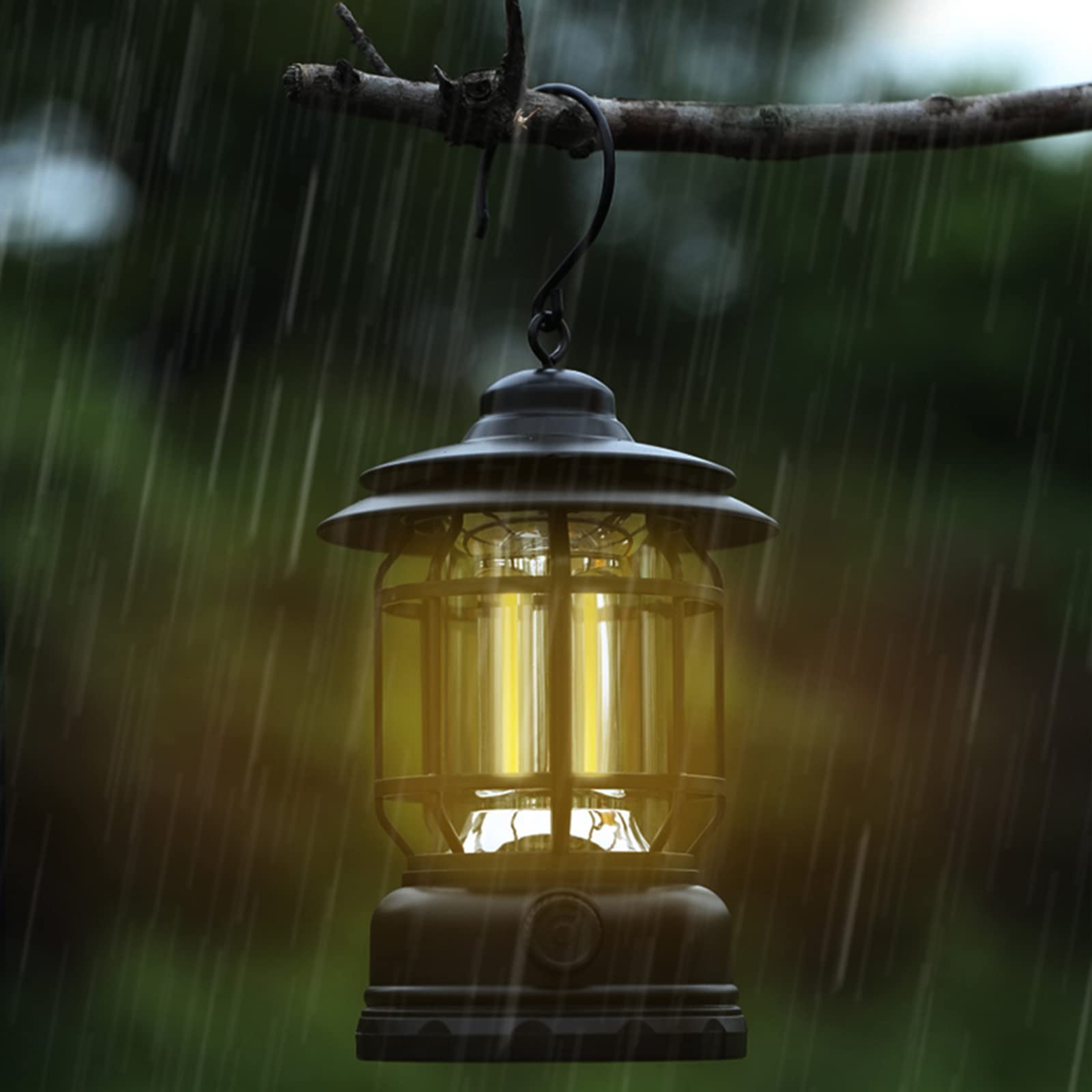 BOSUGE, LED-Campinglaterne, dimmbares Retro-Campinglicht, wiederaufladbare USB-Hänge-Campinglampe, tragbares wasserarmes Outdoor-Zeltlicht for Ausfälle beim Camping Hikin