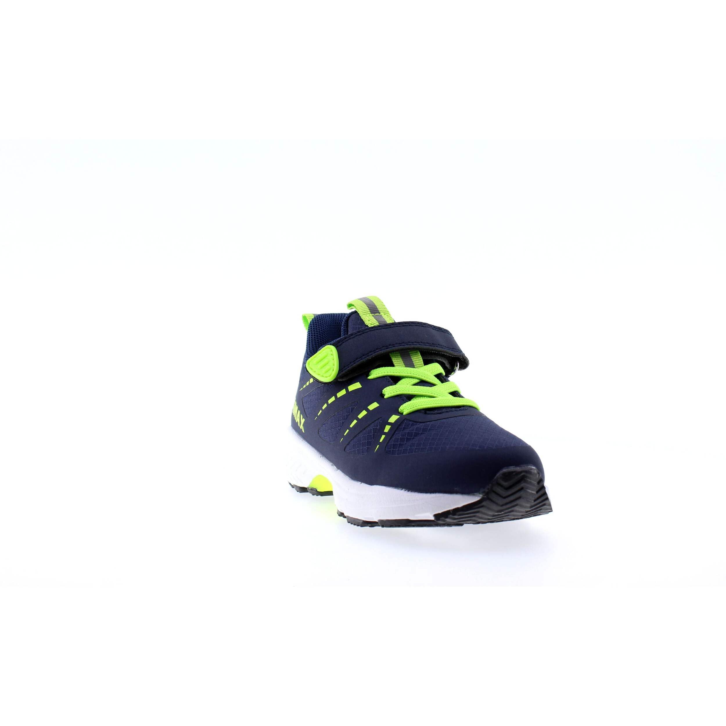 Scarpa Sportiva Modello IMAA3805 Blu Giallo Neon a Lacci Elastici e Strappo (Blu/Giallo/Neon, Sistema Taglie Calzature EU, Bambino Piccolo (2-5 Anni), Uomo, Numero, Media, 28)