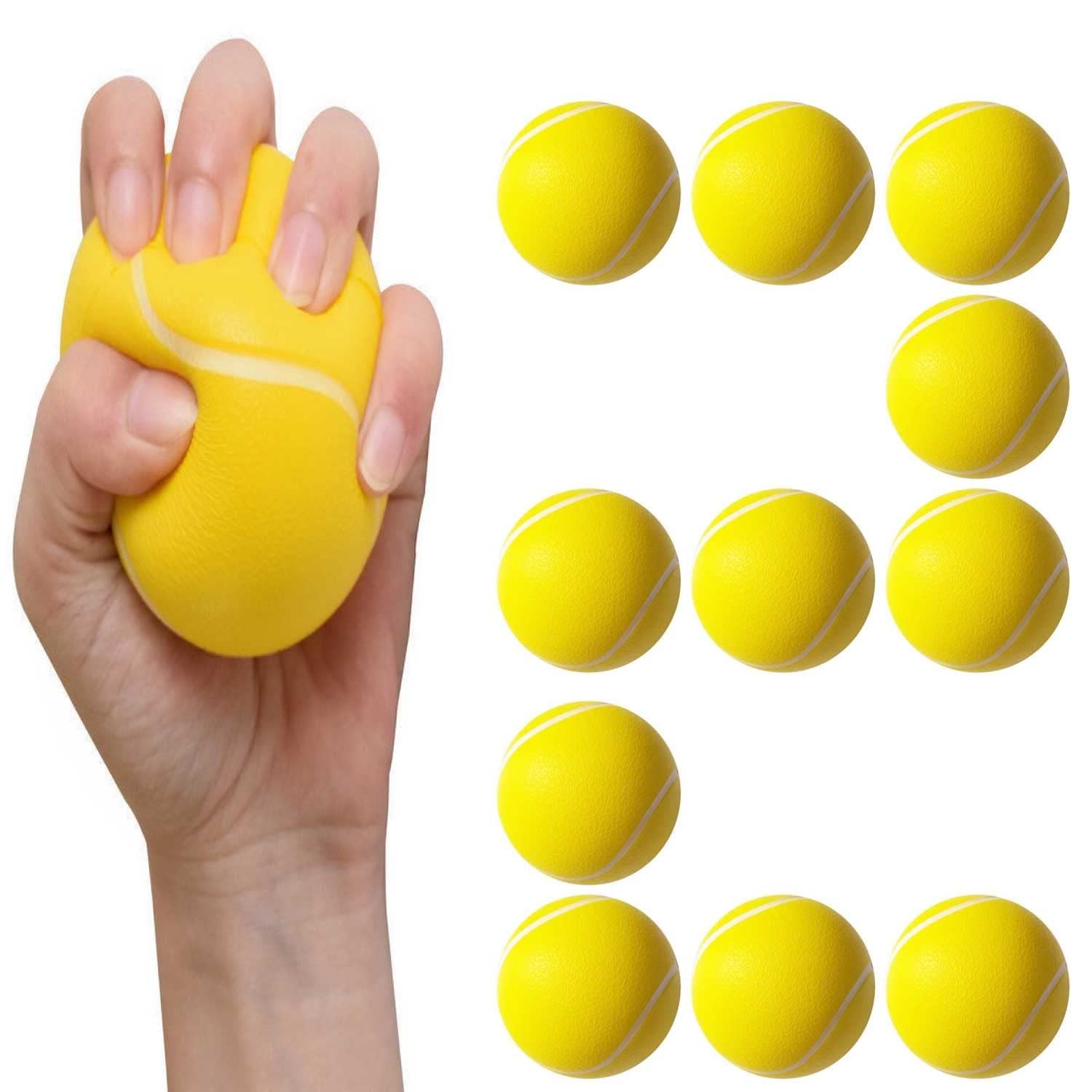 Pelotas Deportivas de Espuma 12 Piezas, Bolas Tenis Espuma Inflables