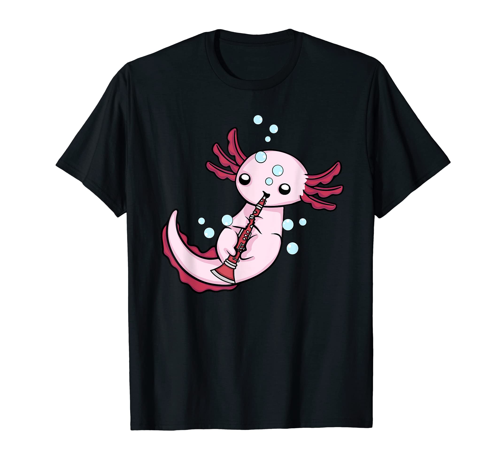 Clarinet Gifts For Boys And GirlsClarinet Player Axolotl Lover Kids Big Band Music Clarinet T-ShirtOEKO-TEX STANDARD 100